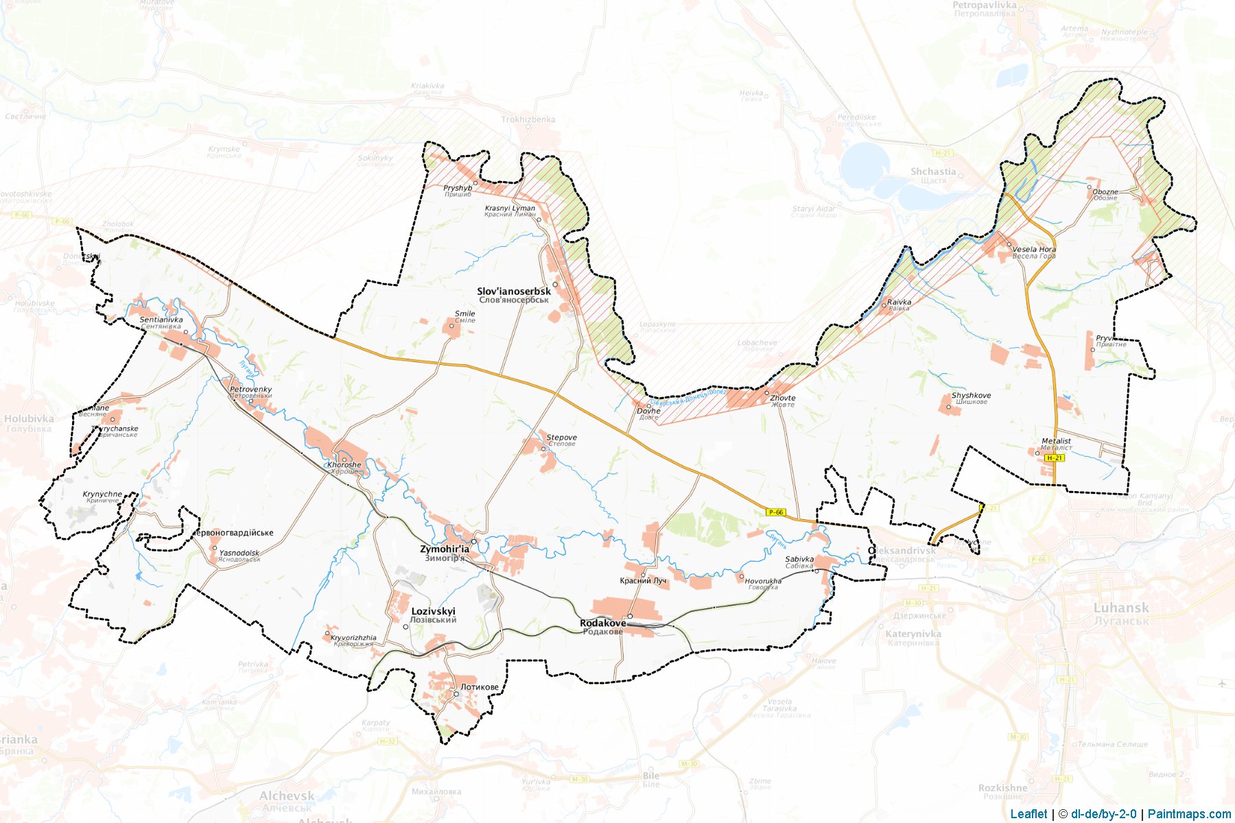 Slovianoserbskyi (Luhansk Oblastı) Haritası Örnekleri-1