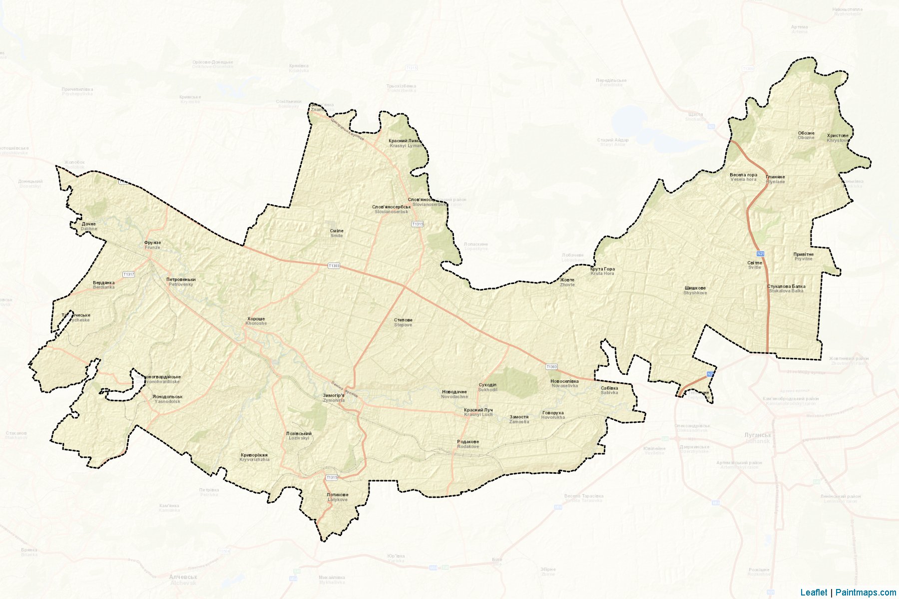 Slovianoserbskyi (Luhansk Oblastı) Haritası Örnekleri-2