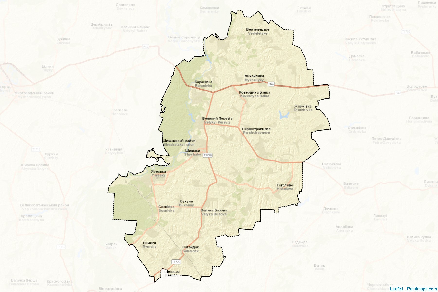 Muestras de recorte de mapas Shyshatskyi (Poltava)-2