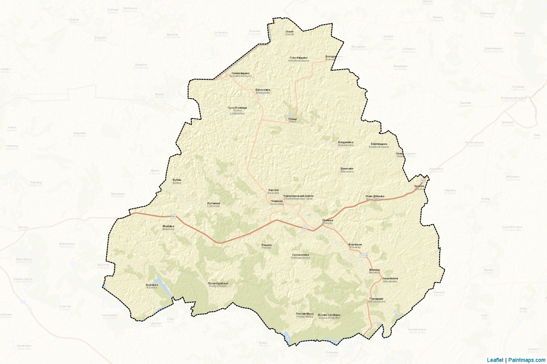 Muestras de recorte de mapas Chornukhynskyi (Poltava)-2