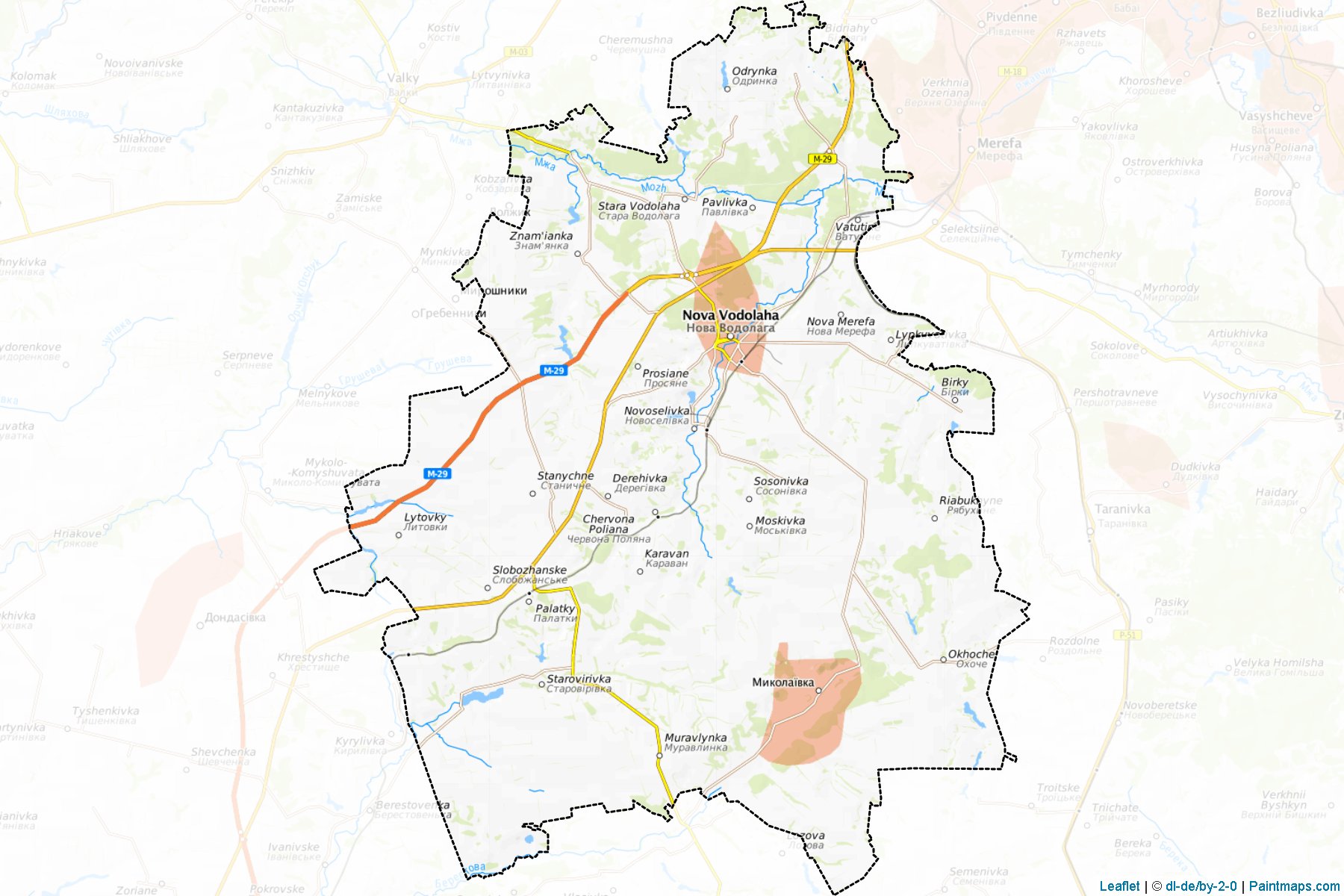 Muestras de recorte de mapas Novovodolazkyi (Kharkiv)-1