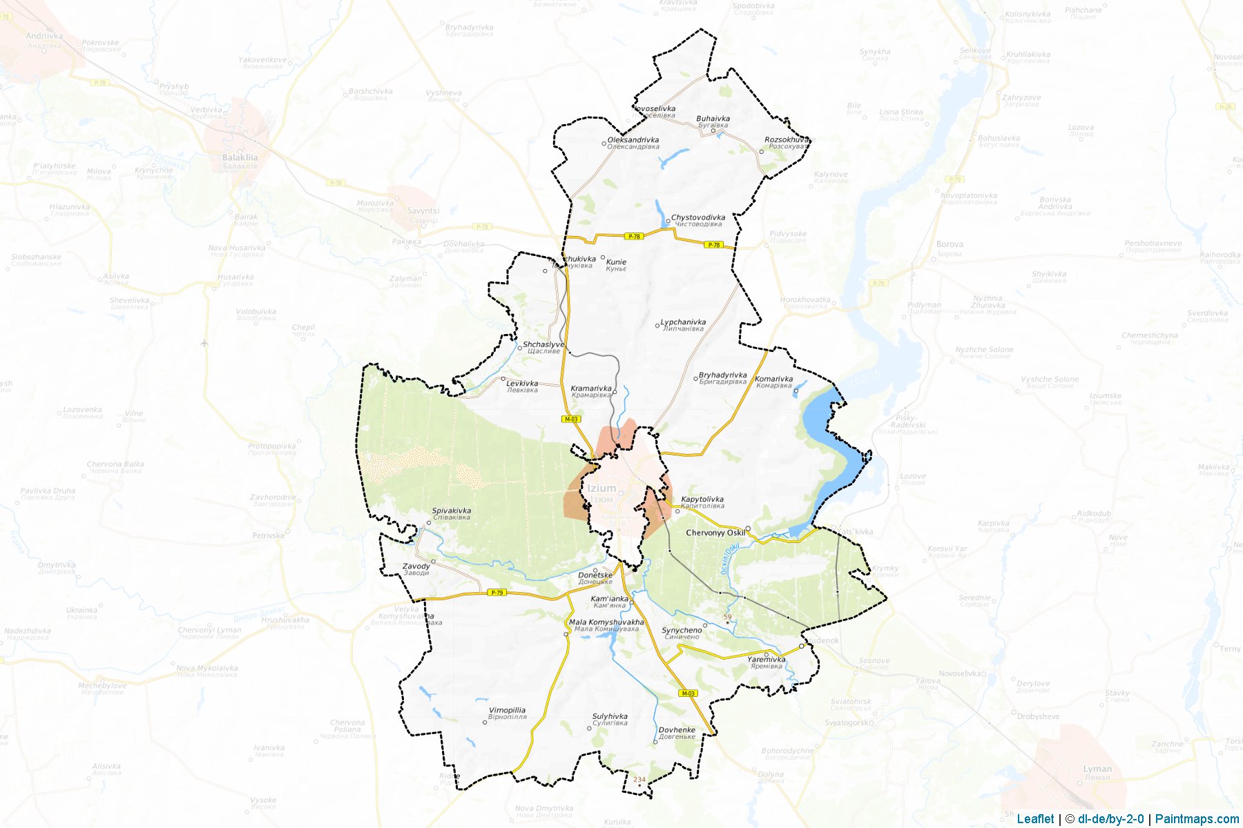 Muestras de recorte de mapas Iziumskyi (Kharkiv)-1