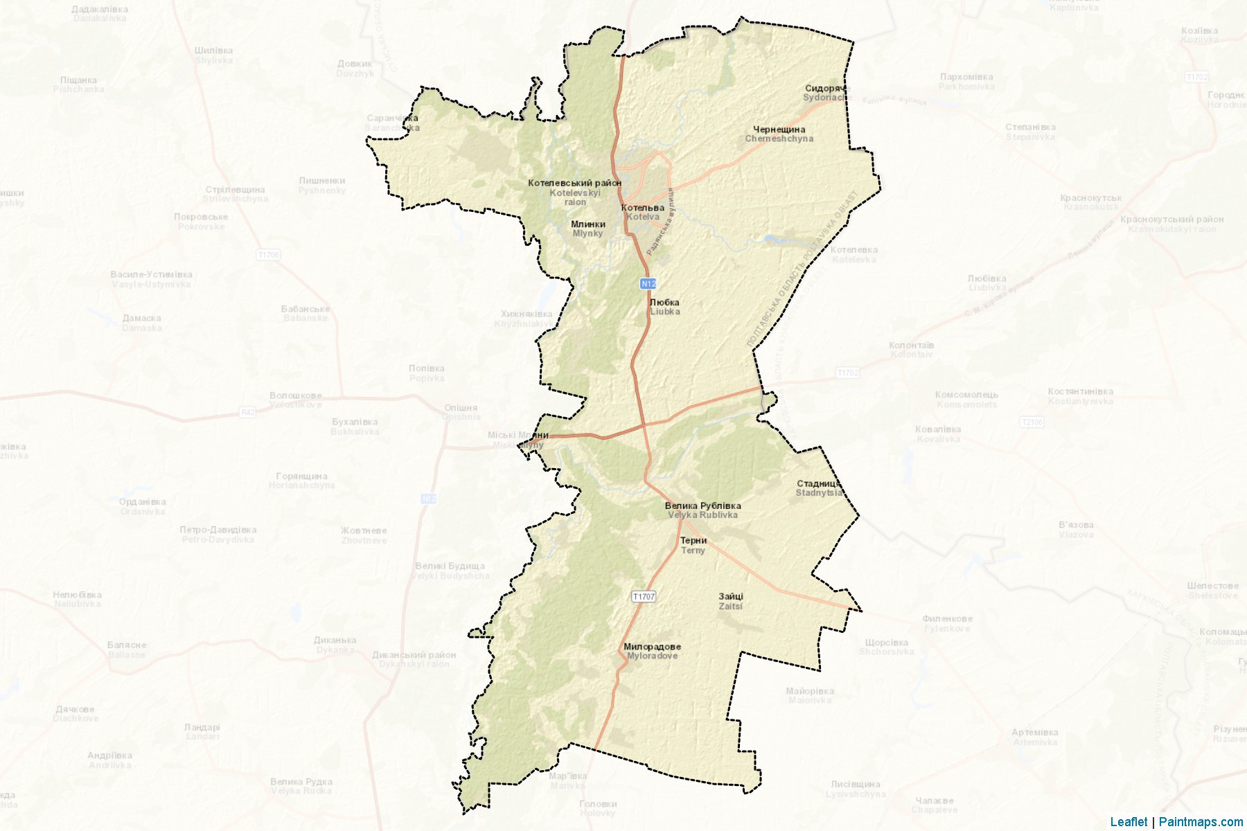 Muestras de recorte de mapas Kotelevskyi (Poltava)-2