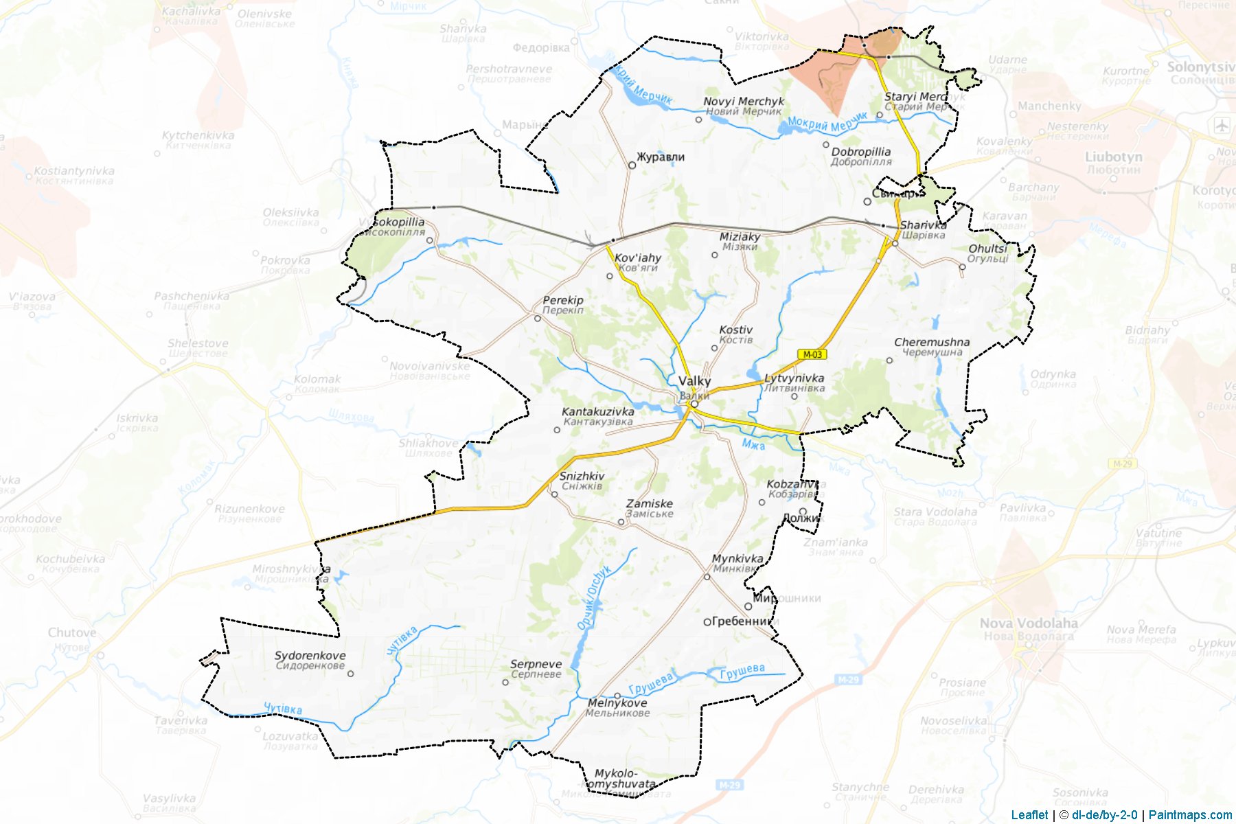 Valkivs'kyi (Kharkiv) Map Cropping Samples-1