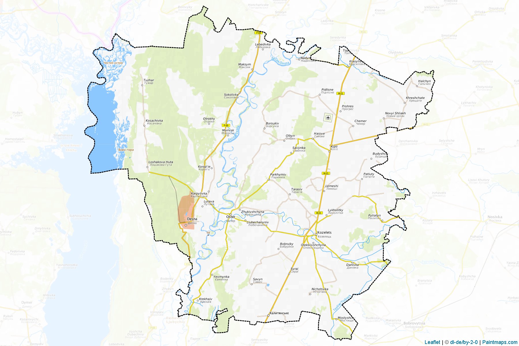 Kozelets'kyi (Chernihiv) Map Cropping Samples-1