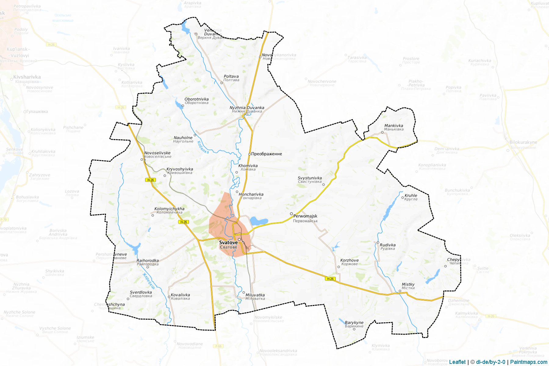 Muestras de recorte de mapas Svativskyi (Luhansk)-1