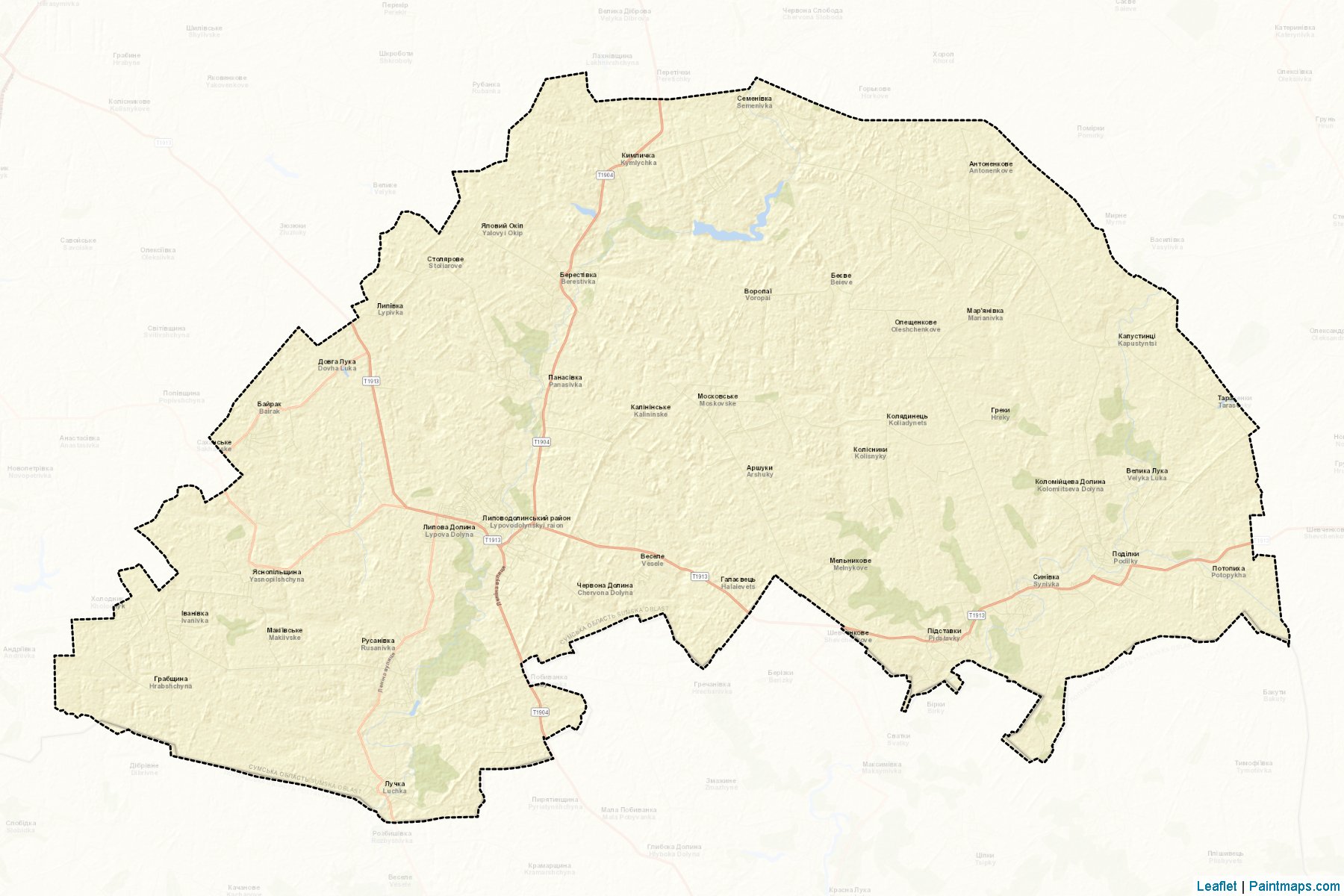 Muestras de recorte de mapas Lypovodolynskyi (Sumy)-2