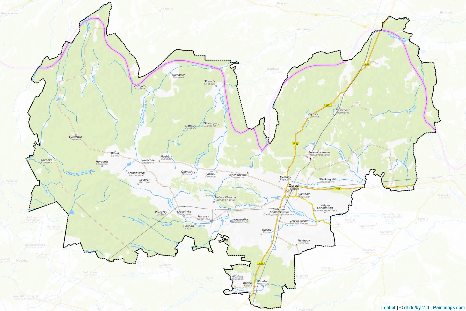 Ovruts'kyi (Zhytomyr) Map Cropping Samples-1