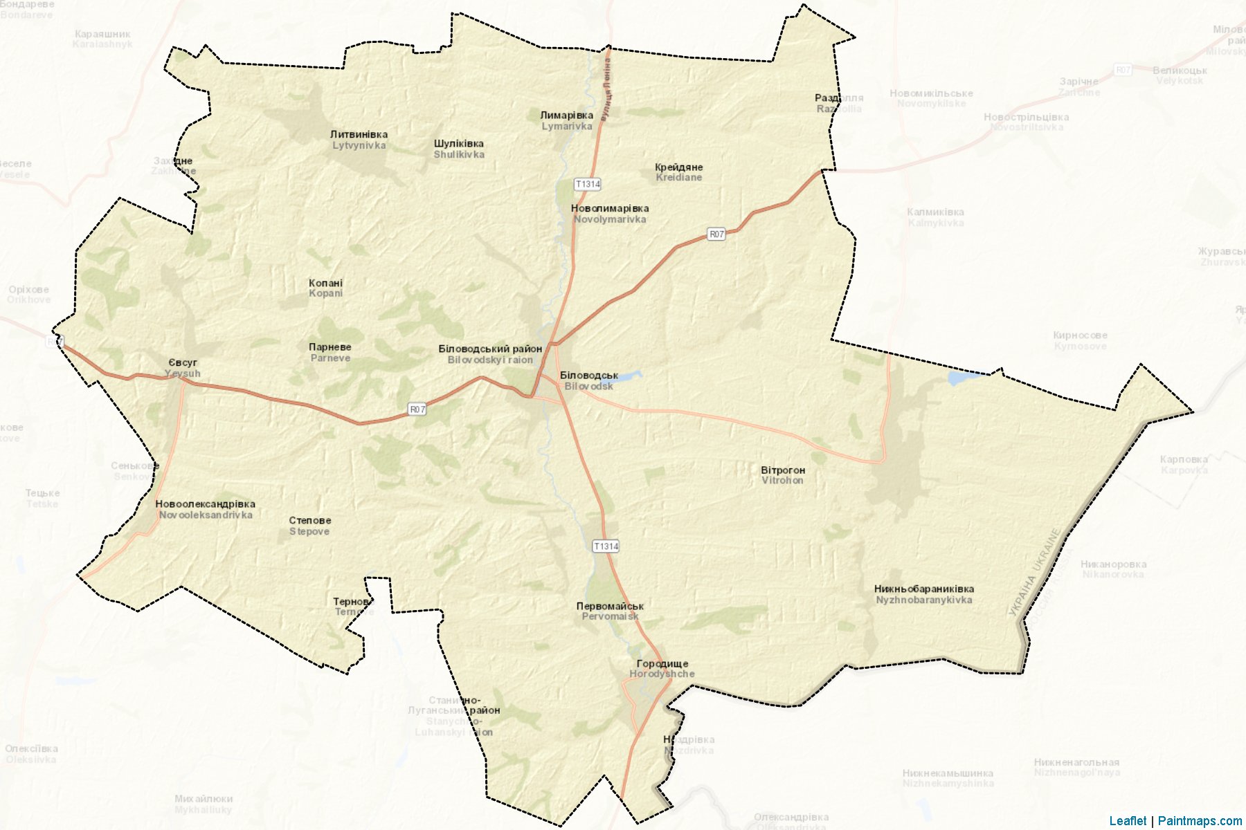 Bilovodskyi (Luhansk Oblastı) Haritası Örnekleri-2