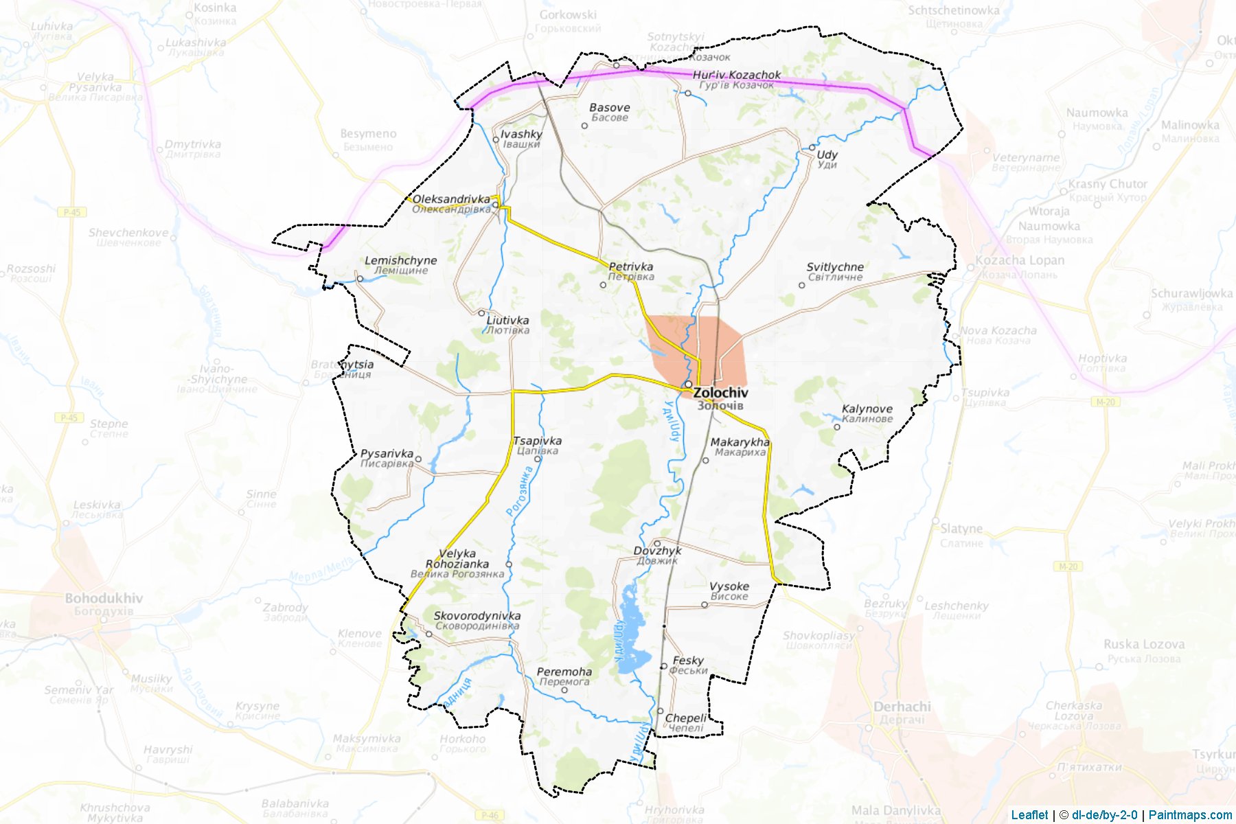 Muestras de recorte de mapas Zolochivskyi (Kharkiv)-1