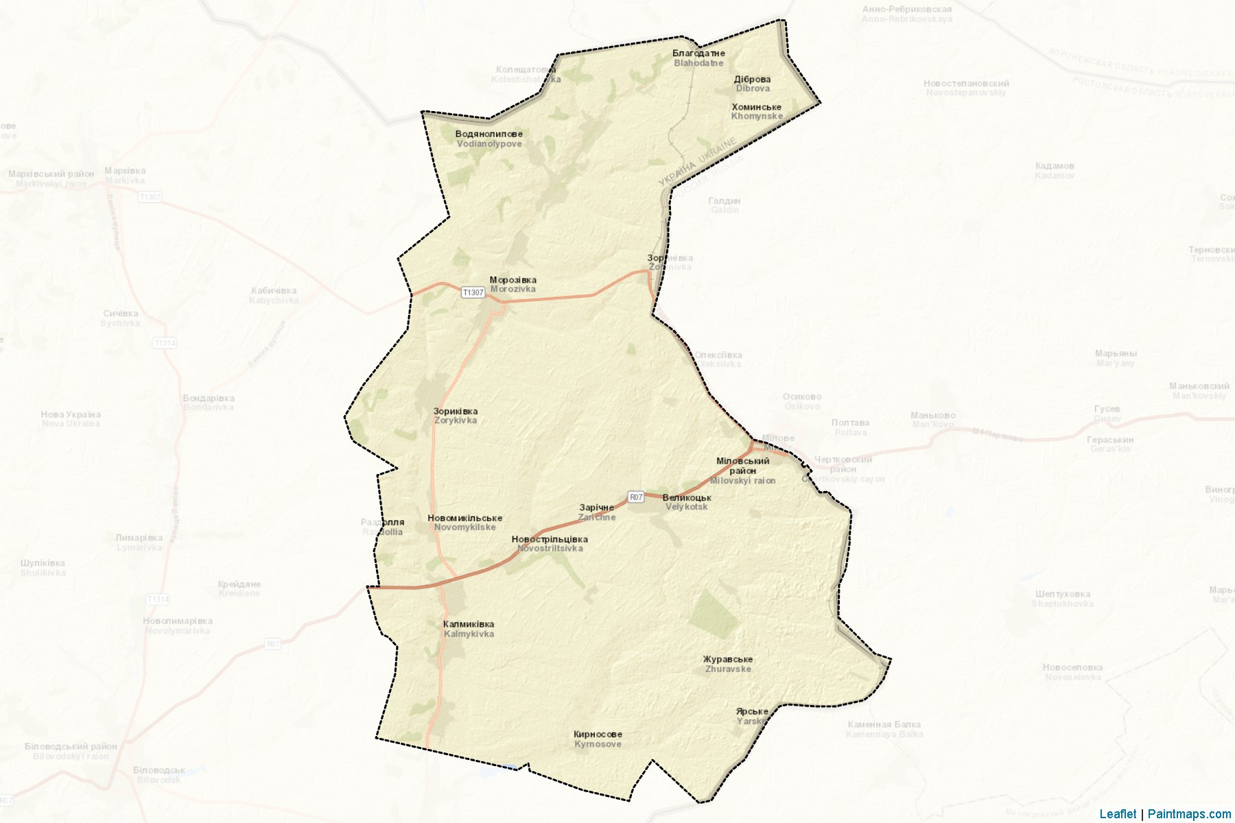 Milovs'kyi (Luhansk) Map Cropping Samples-2