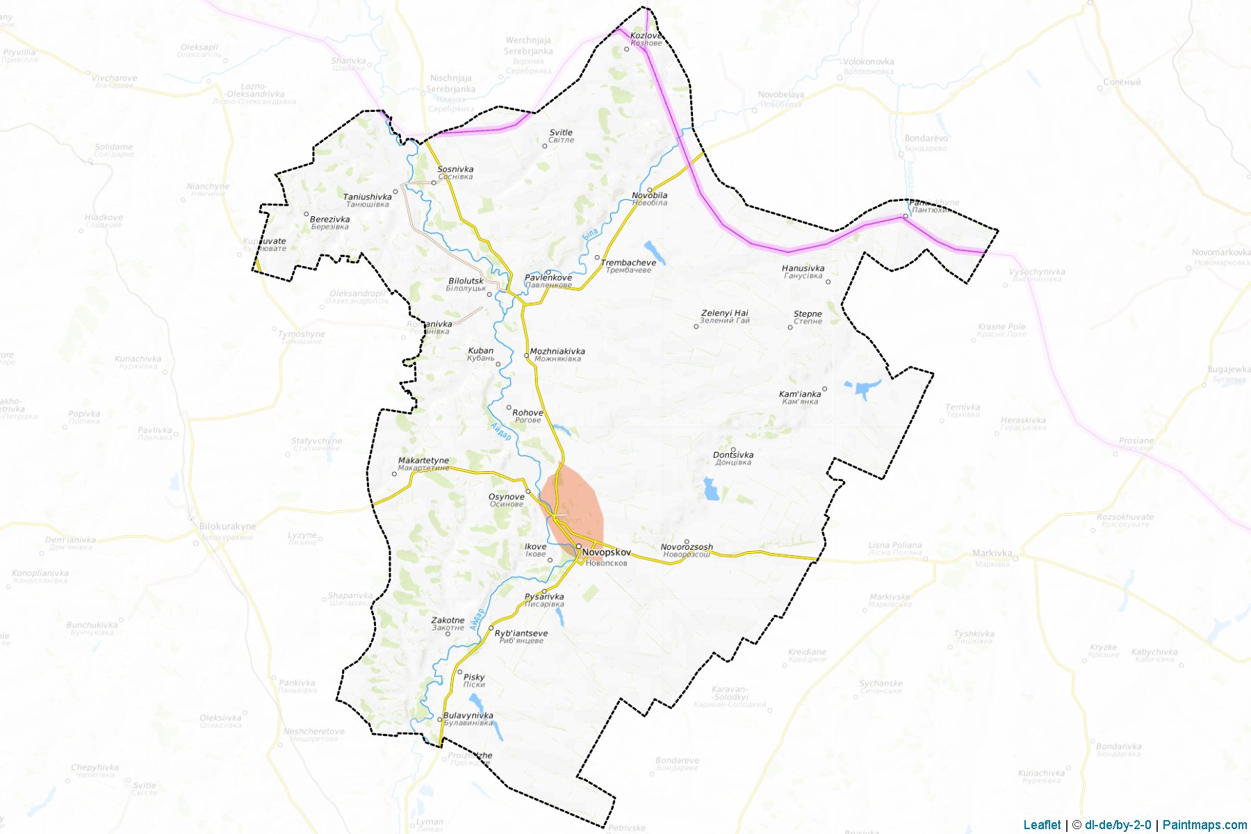 Muestras de recorte de mapas Novopskovskyi (Luhansk)-1