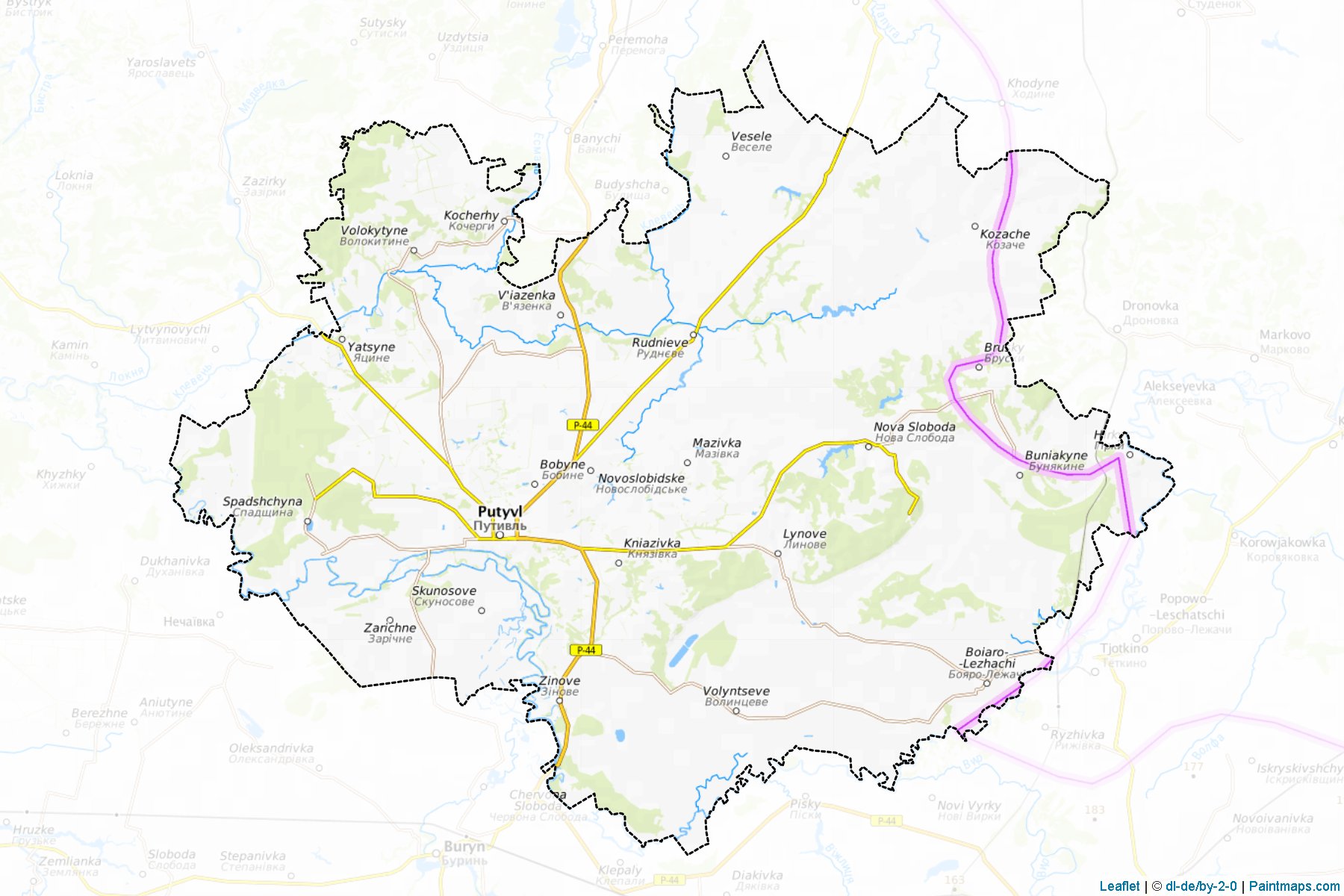 Muestras de recorte de mapas Putyvlskyi (Sumy)-1