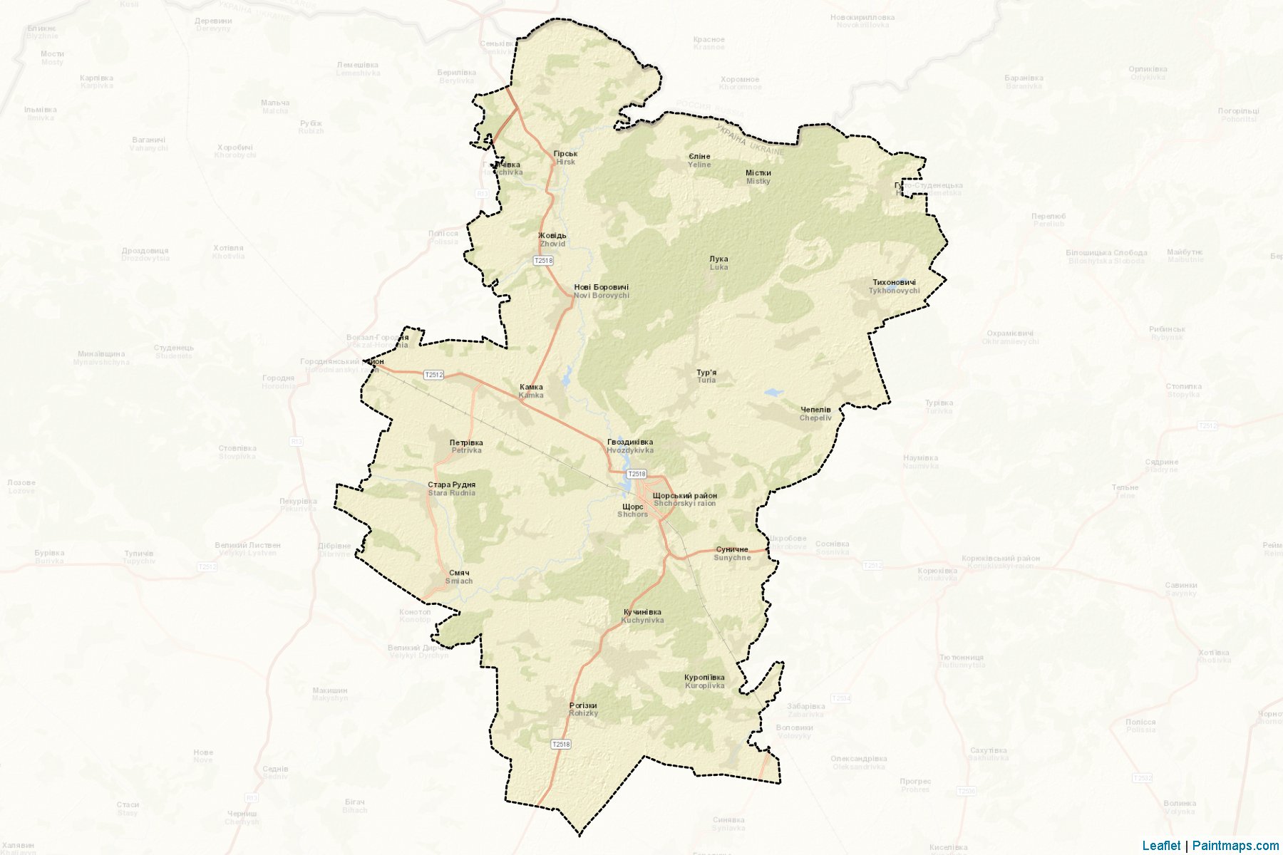 Muestras de recorte de mapas Shchorskyi (Chernihiv)-2