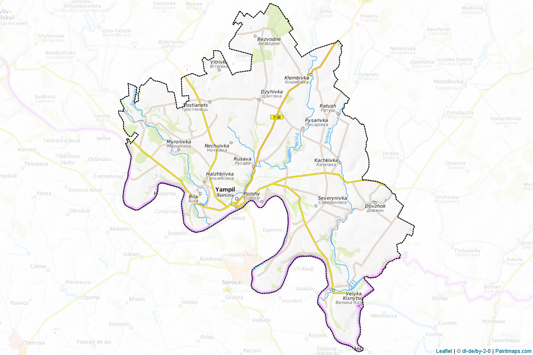 Muestras de recorte de mapas Yampilskyi (Vinnytsia)-1