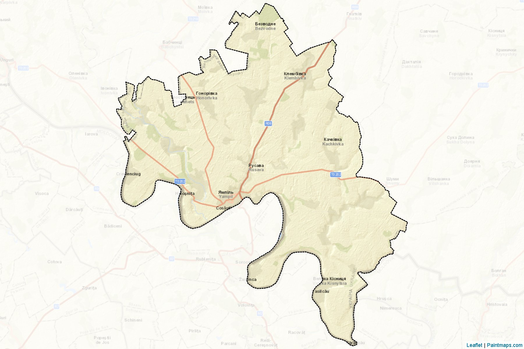 Muestras de recorte de mapas Yampilskyi (Vinnytsia)-2