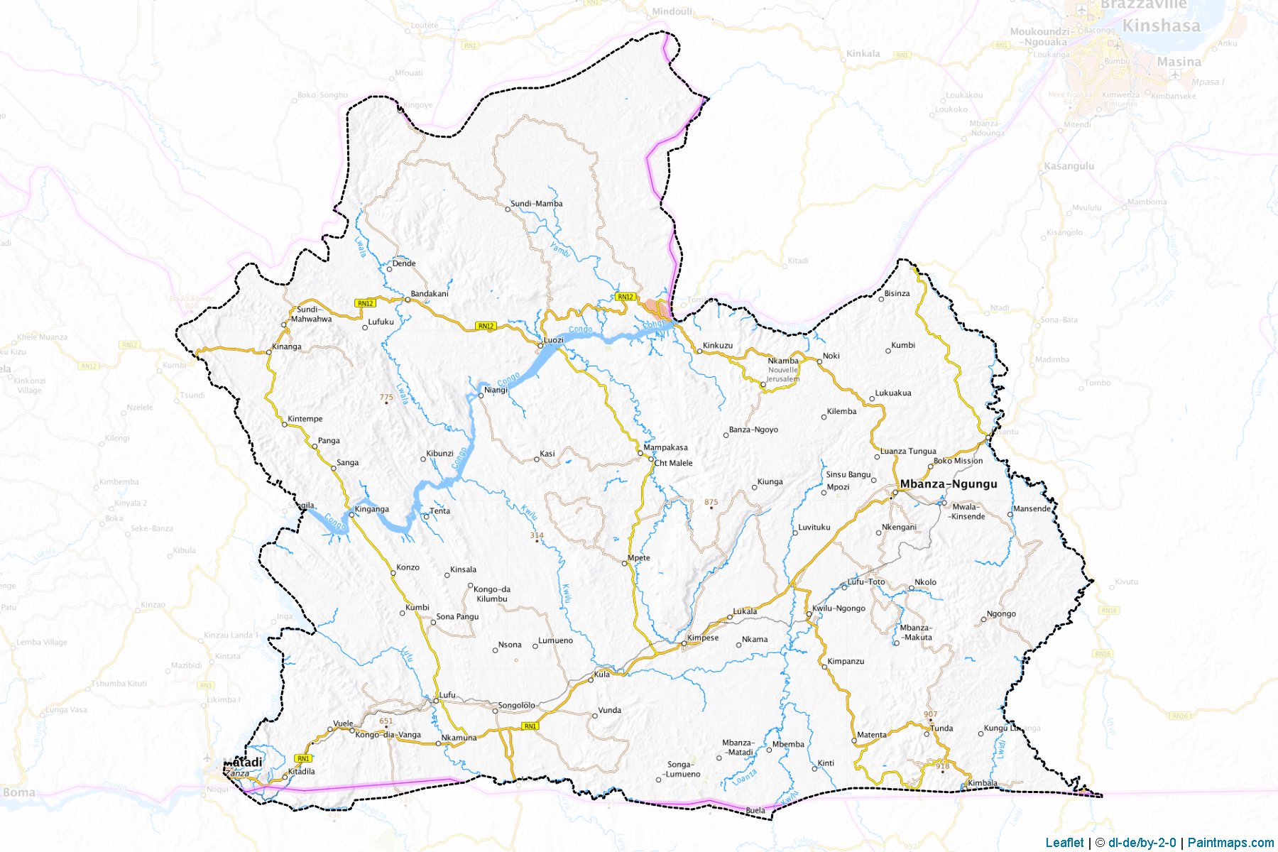 Muestras de recorte de mapas Cataractes (Bas-Congo)-1