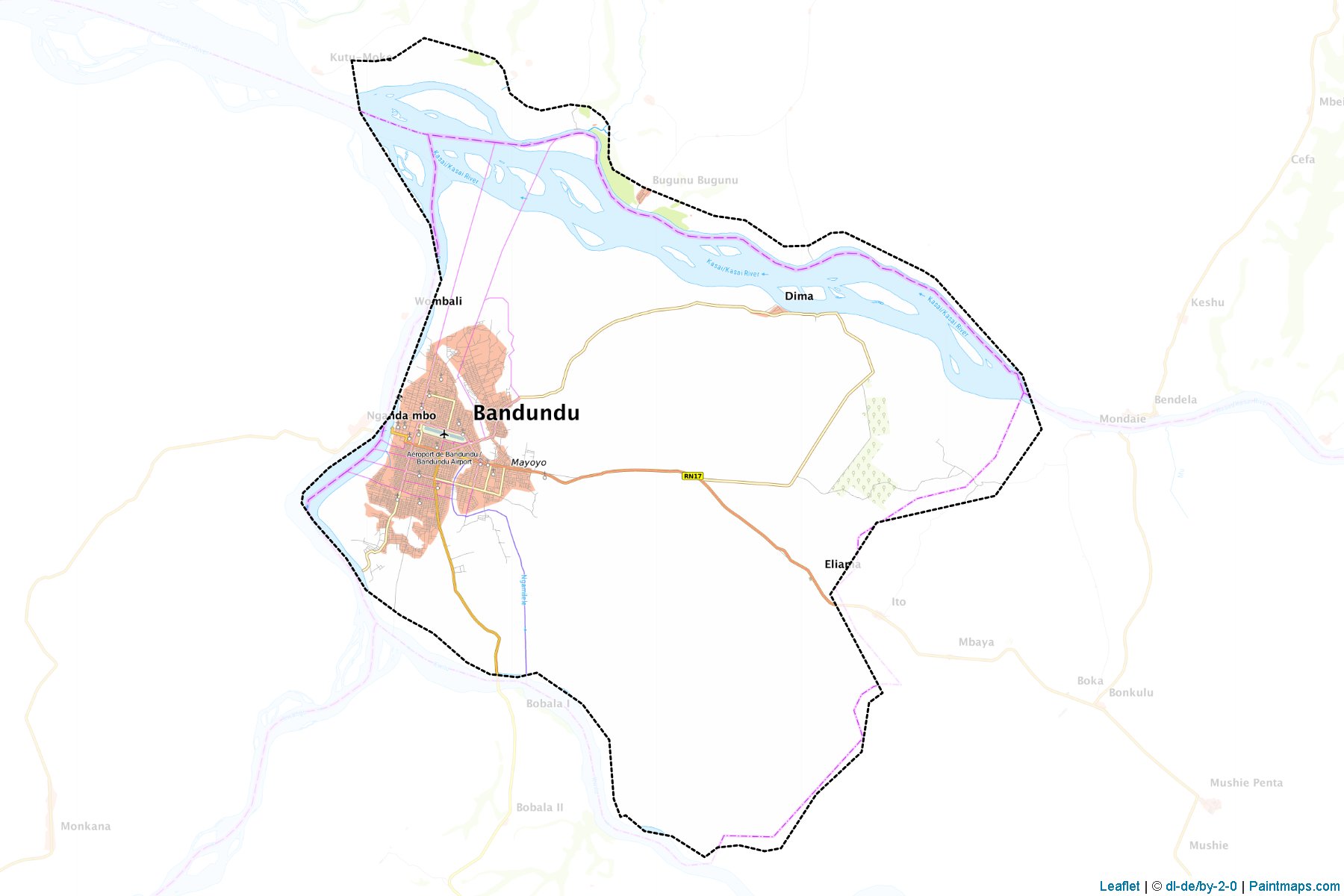 Bandundu (Bandundu) Map Cropping Samples-1