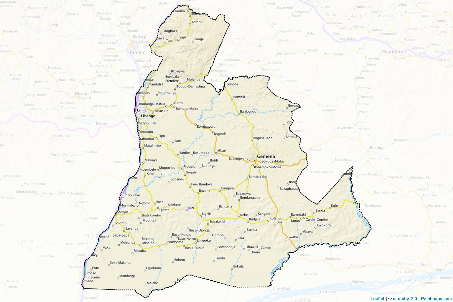 Sud-Ubangi (Equater) Map Cropping Samples-1