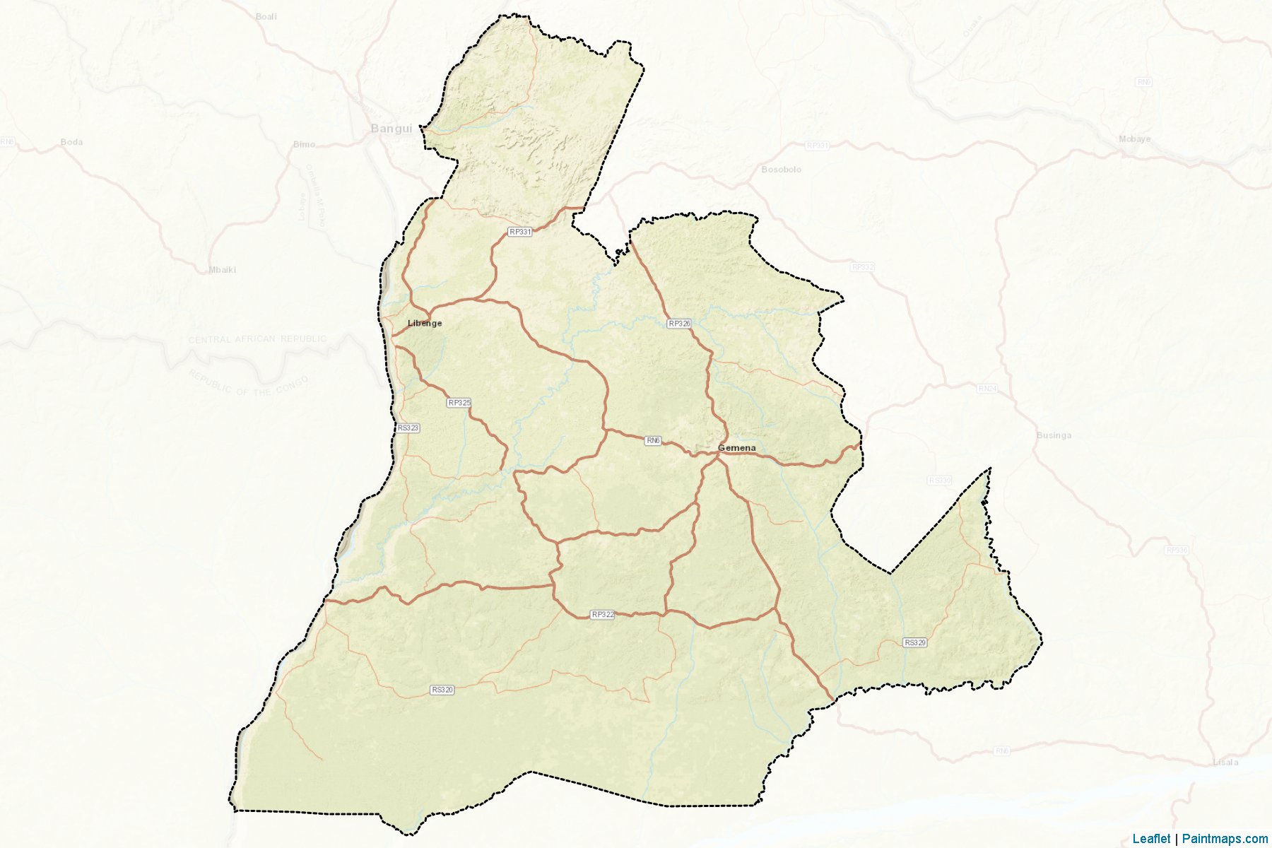 Sud-Ubangi (Equater) Map Cropping Samples-2