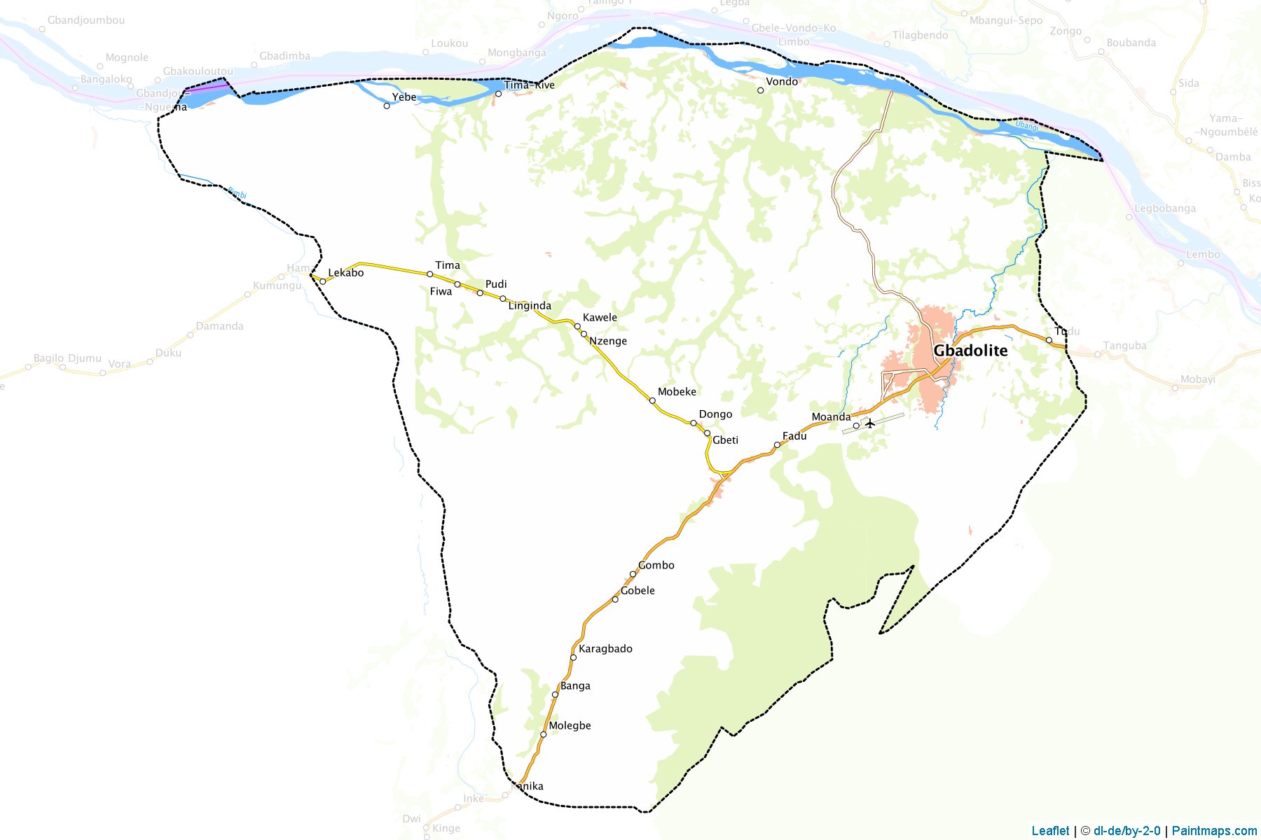 Nord-Ubangi (Equater) Map Cropping Samples-1