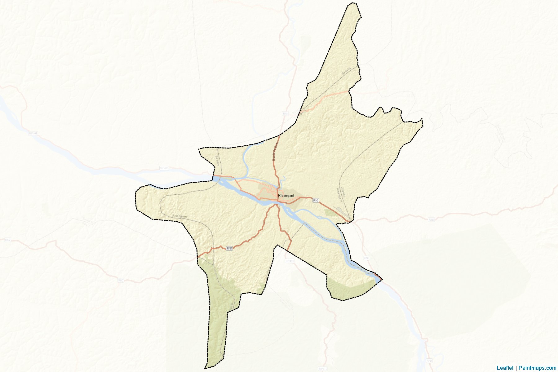 Muestras de recorte de mapas Kisangani (Orientale)-2