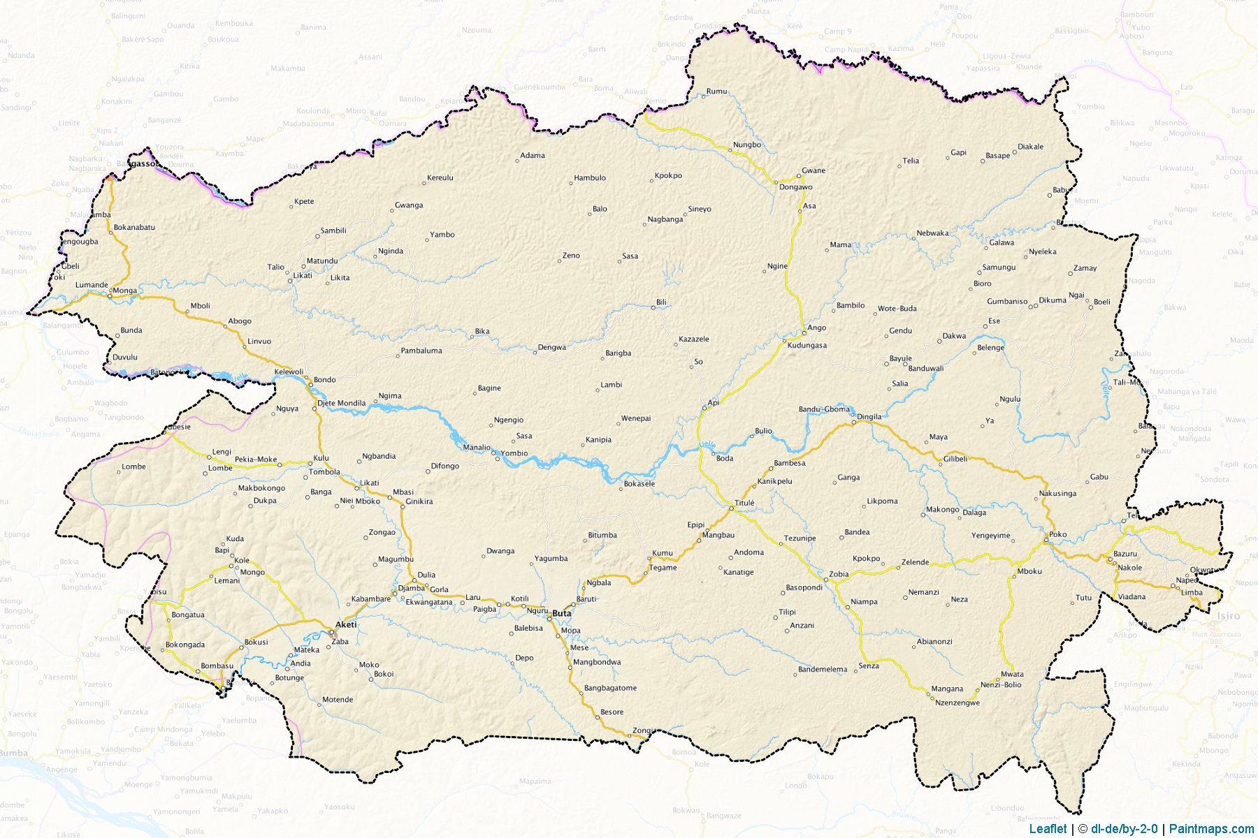 Bas-Uele (Eastern) Map Cropping Samples-1