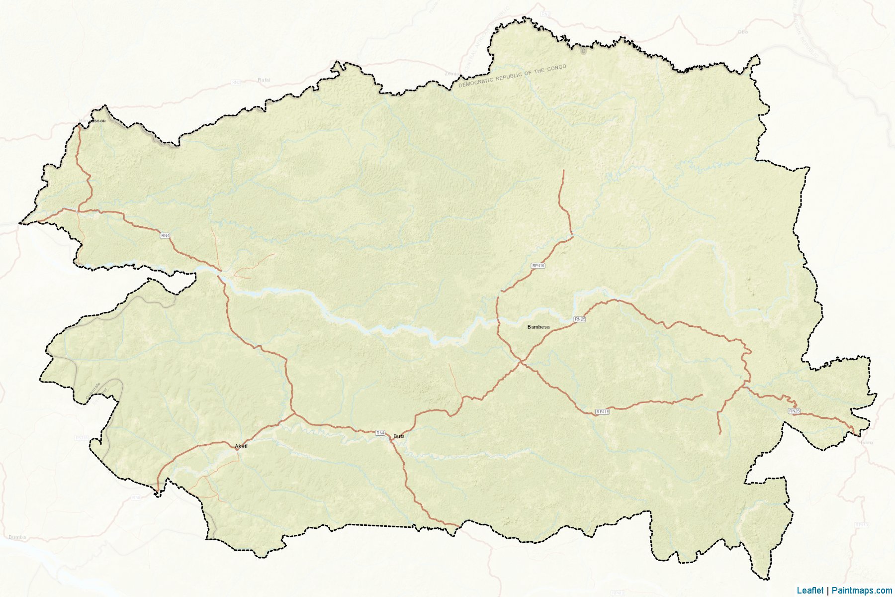 Bas-Uele (Eastern) Map Cropping Samples-2