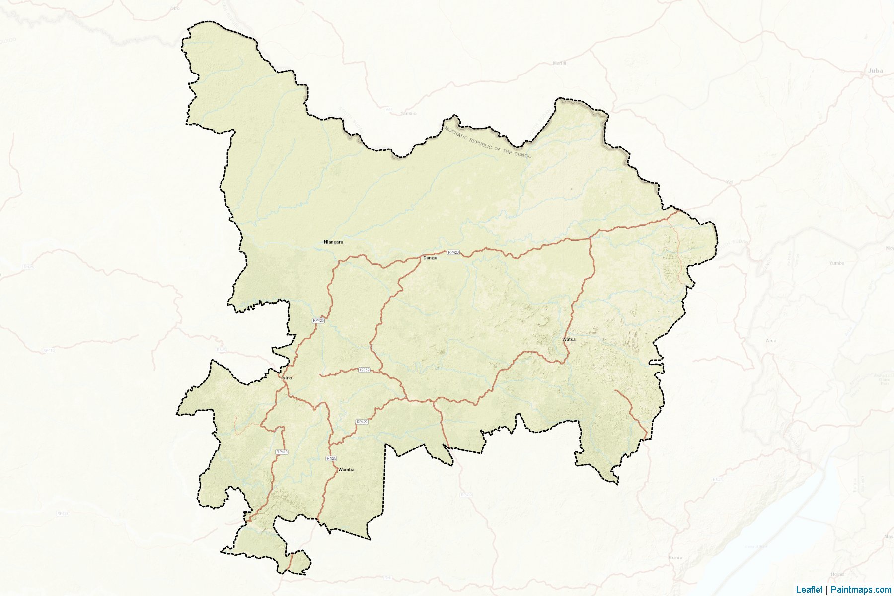 Haut-Uele (Eastern) Map Cropping Samples-2