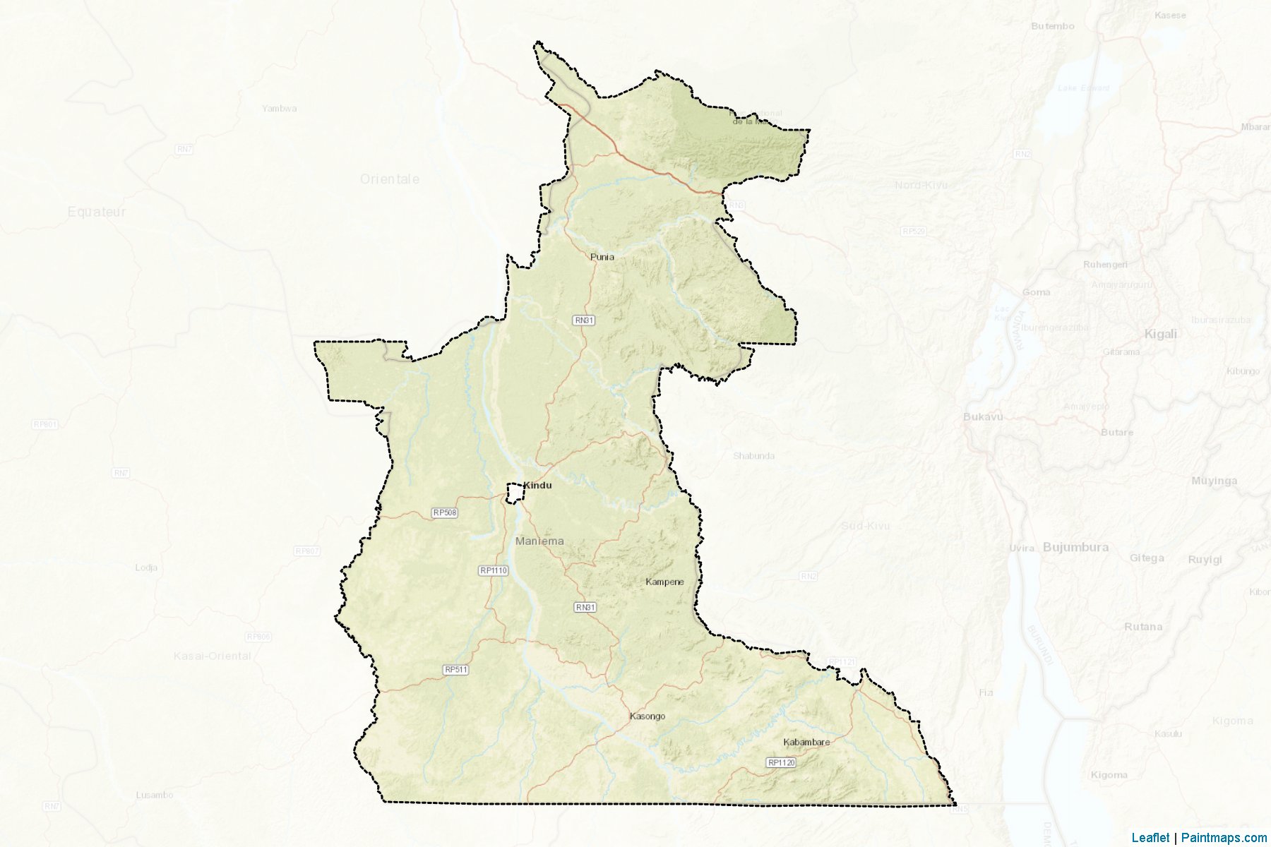 Muestras de recorte de mapas Maniema (Maniema)-2