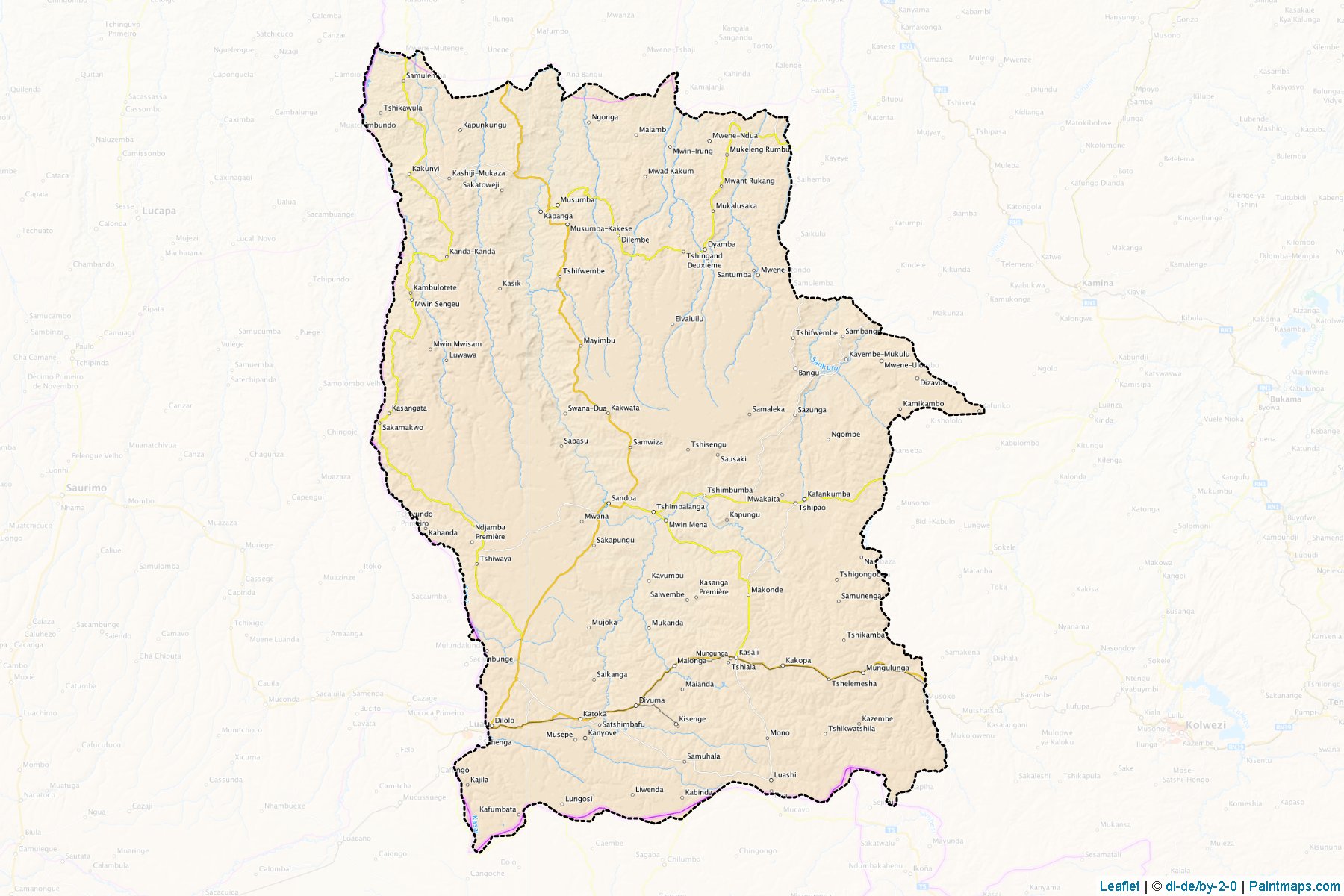 Muestras de recorte de mapas Lualaba (Katanga)-1