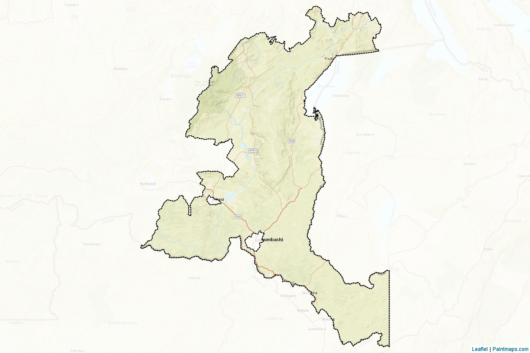 Muestras de recorte de mapas Haut-Katanga (Katanga)-2