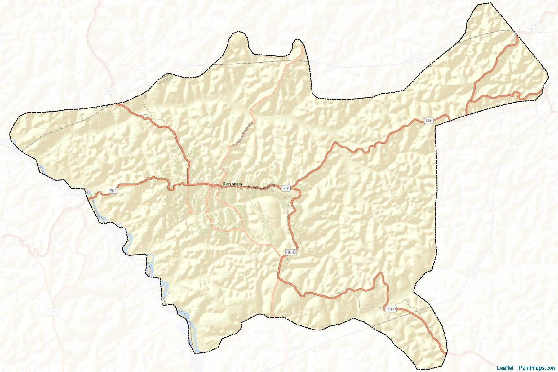 Muestras de recorte de mapas Kananga (Kasaï-Occidental)-2