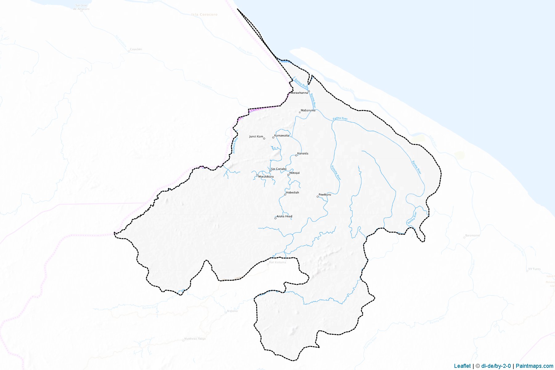 Muestras de recorte de mapas Barima/Amakura (Barima-Waini)-1