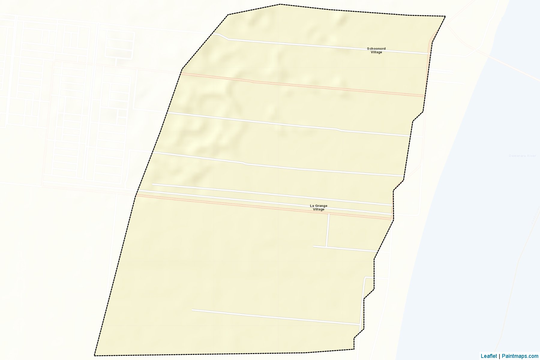 Muestras de recorte de mapas Nismes/La Grange (Essequibo Islands-West Demerara)-2