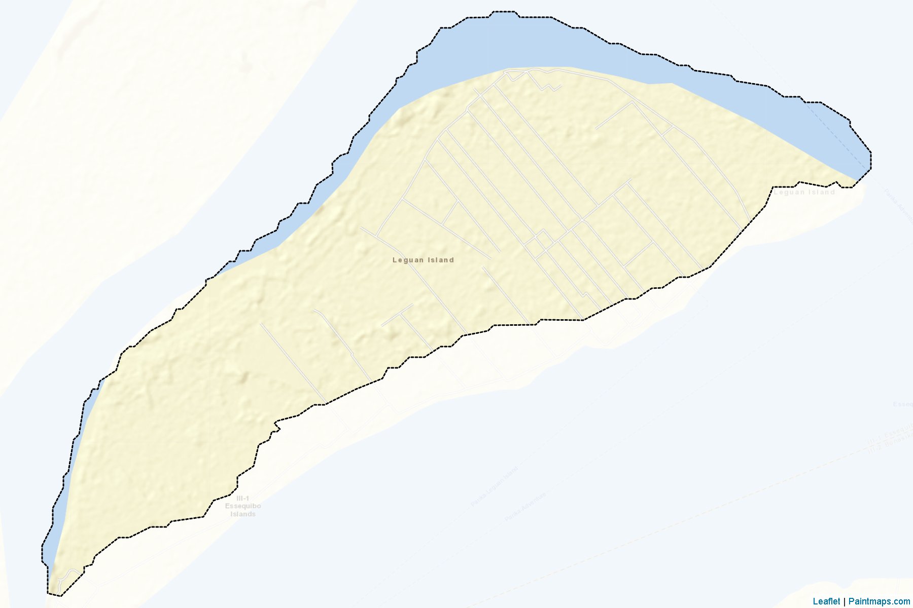 Muestras de recorte de mapas Leguan (Essequibo Islands) (Essequibo Islands-West Demerara)-2