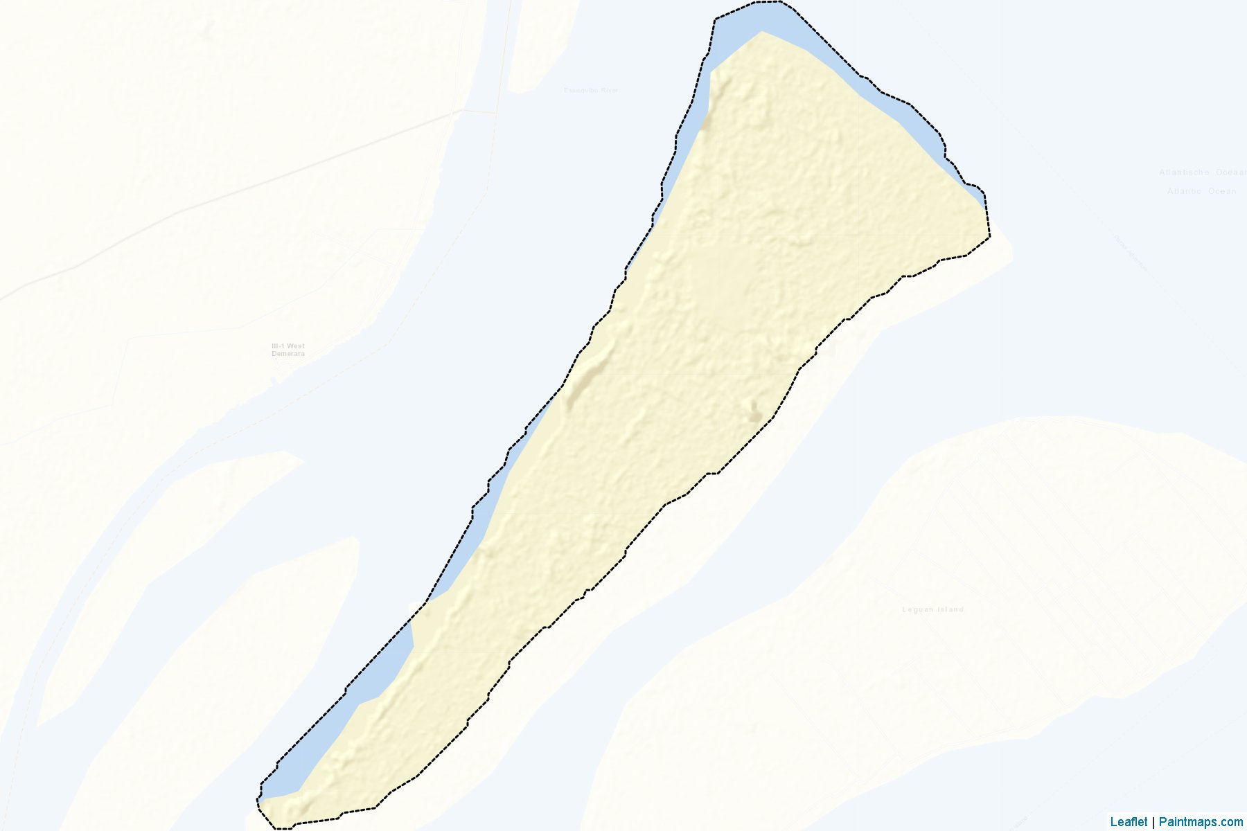 Muestras de recorte de mapas Wakenaam (Essequibo Islands) (Essequibo Islands-West Demerara)-2