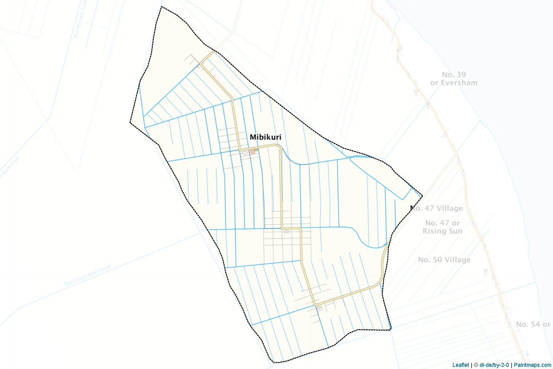 Muestras de recorte de mapas Black Bush Polder Land Dev Schm (East Berbice-Corentyne)-1