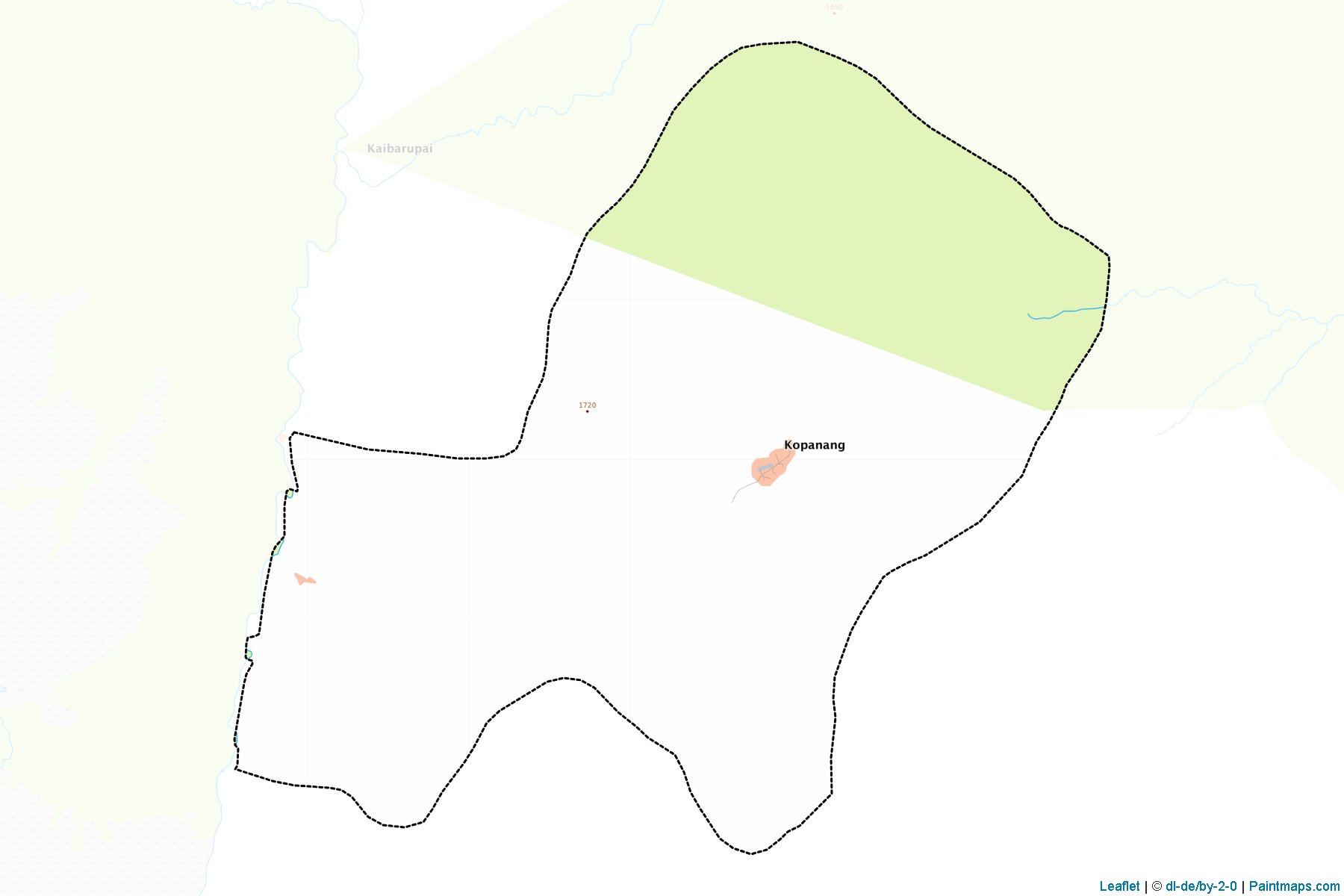 Muestras de recorte de mapas Kopanang, Waipa, Kenepai (Potaro-Siparuni)-1