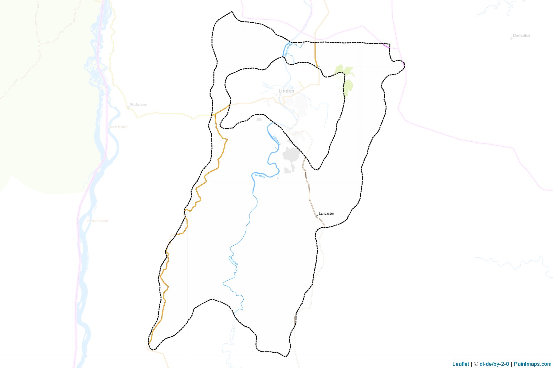 Muestras de recorte de mapas Coomaka Lands (Upper Demerara-Berbice)-1