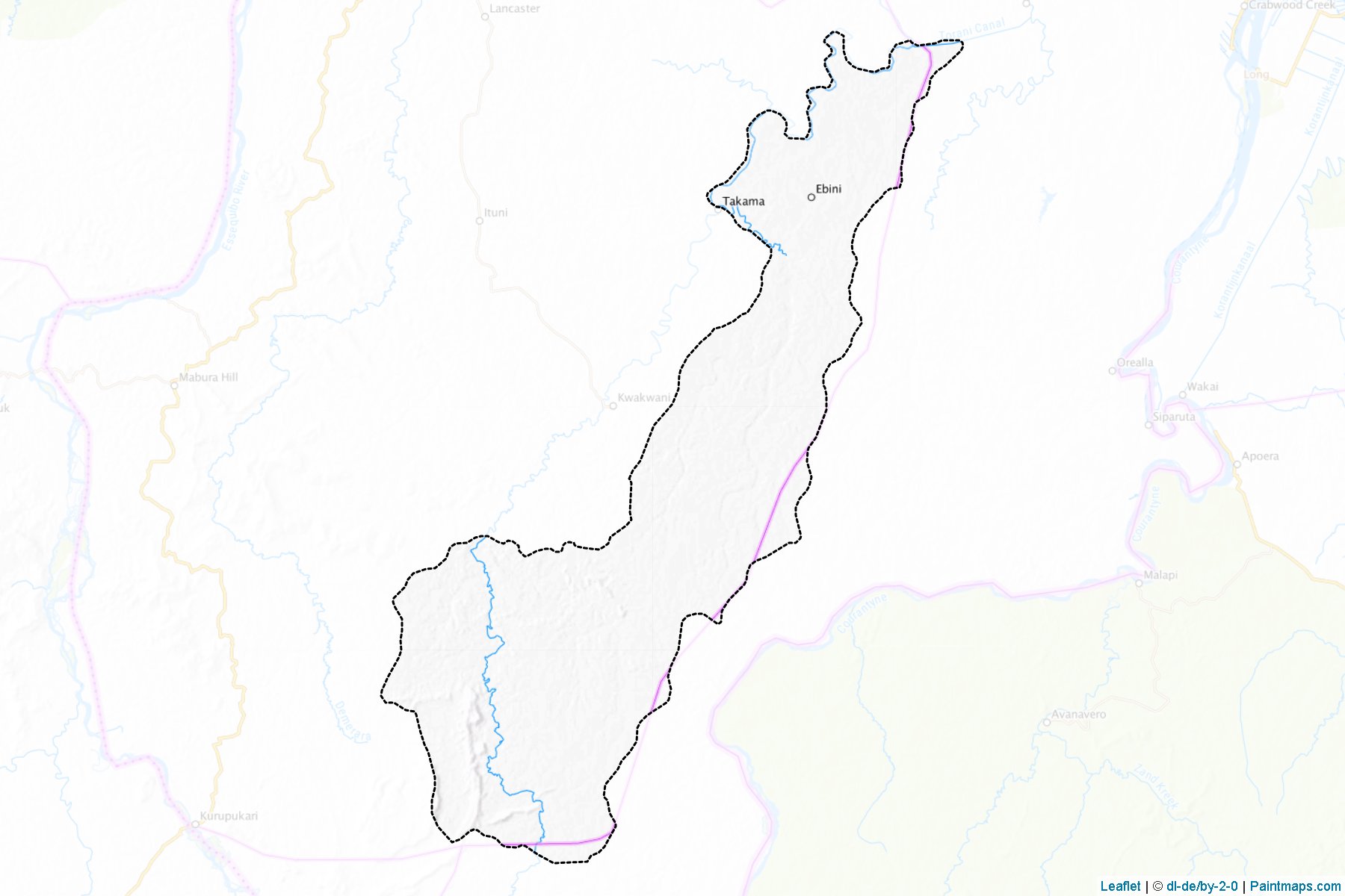 Berbice River settlements (Upper Takutu- Upper Essequibo) Haritası Örnekleri-1