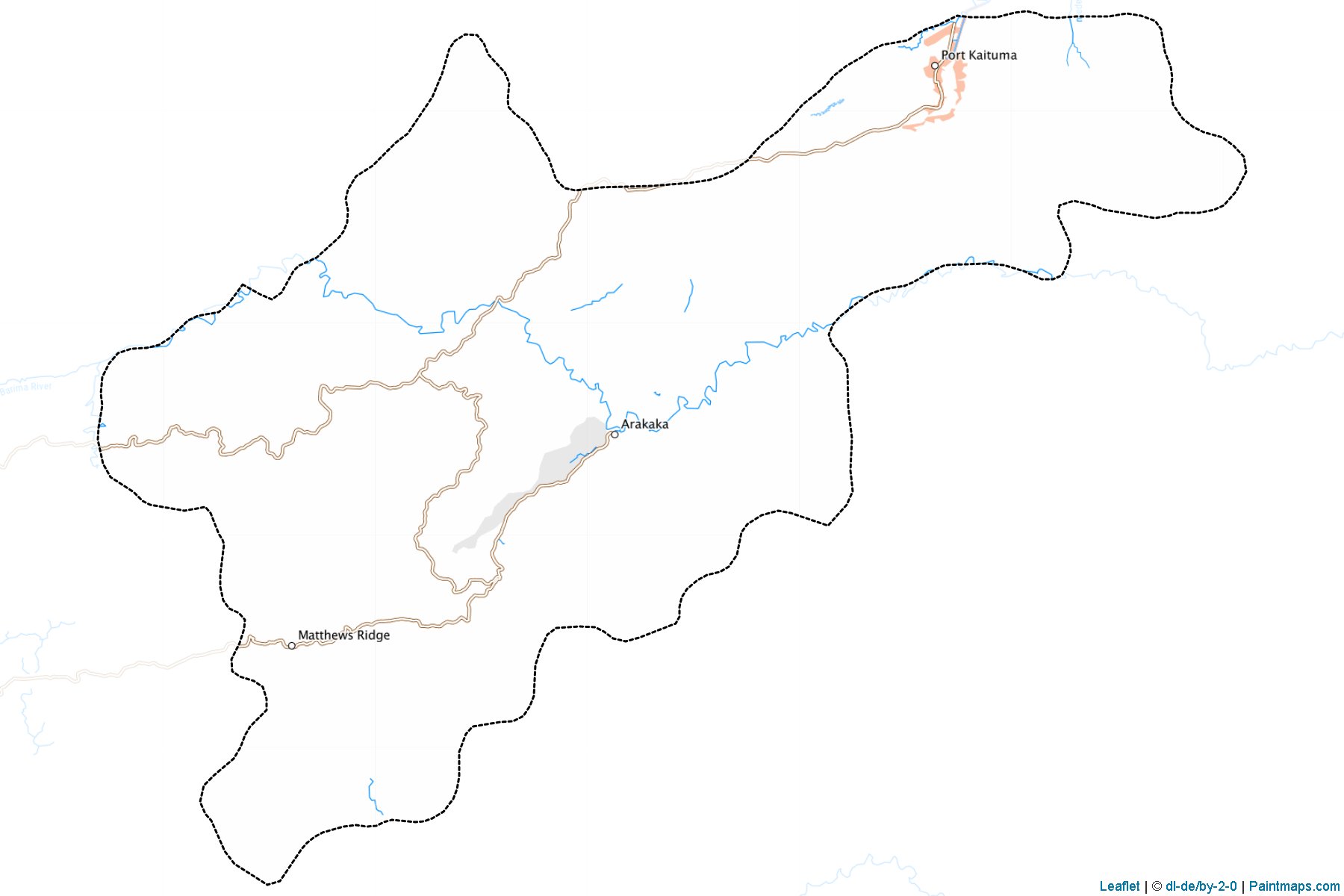 Matthews Ridge / Arakaka (Matakai) / Port Kaituma (Barima-Waini) Map Cropping Samples-1