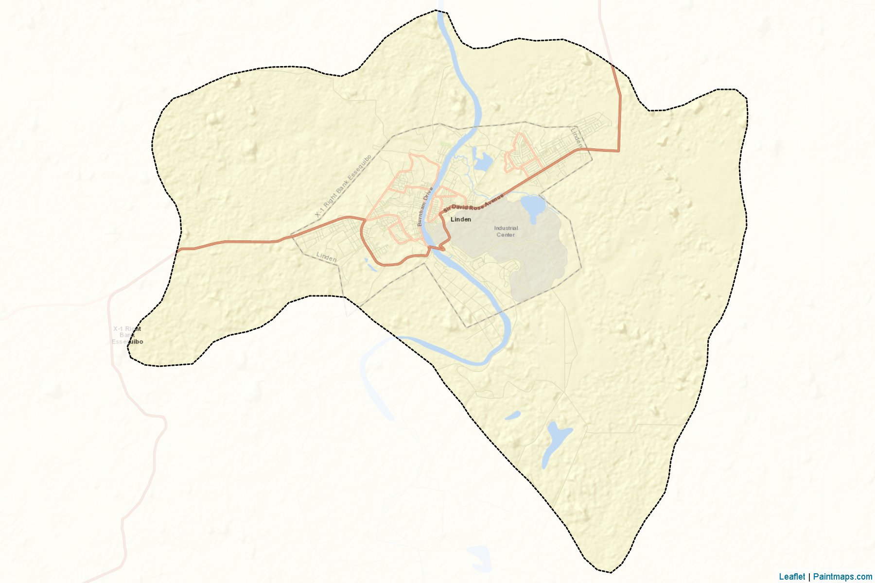 Muestras de recorte de mapas Linden (Upper Demerara-Berbice)-2