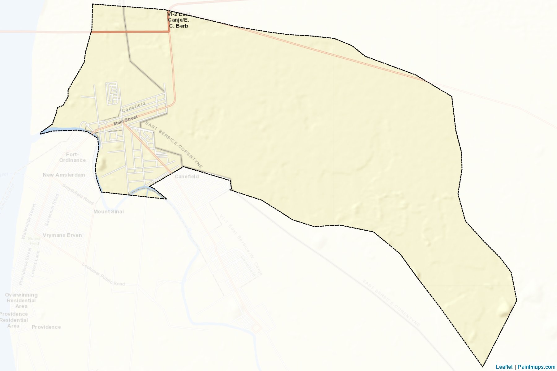 Muestras de recorte de mapas No.38/Ordnance Fortlands (East Berbice-Corentyne)-2