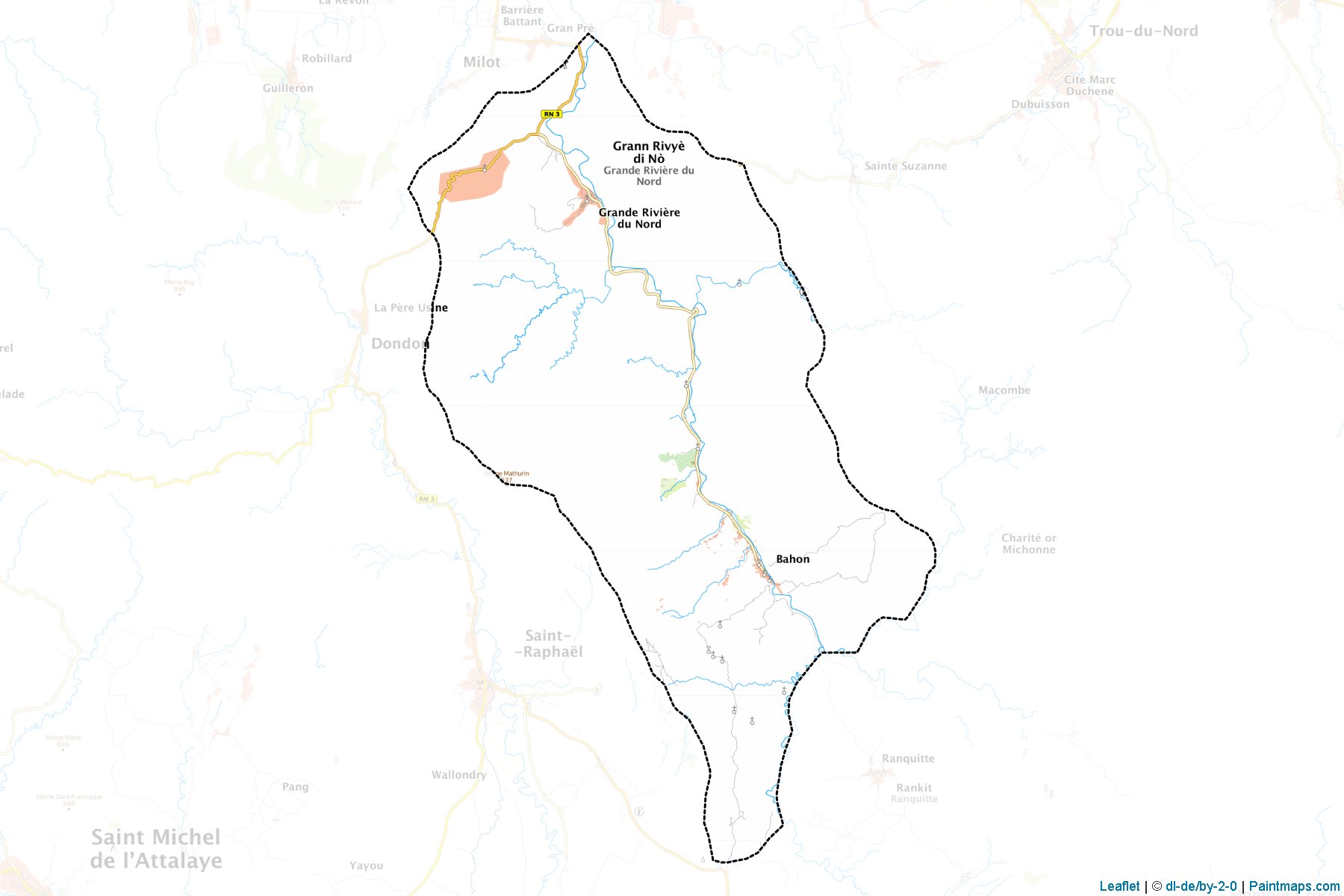 Muestras de recorte de mapas Grande-Rivière du Nord (Nord)-1