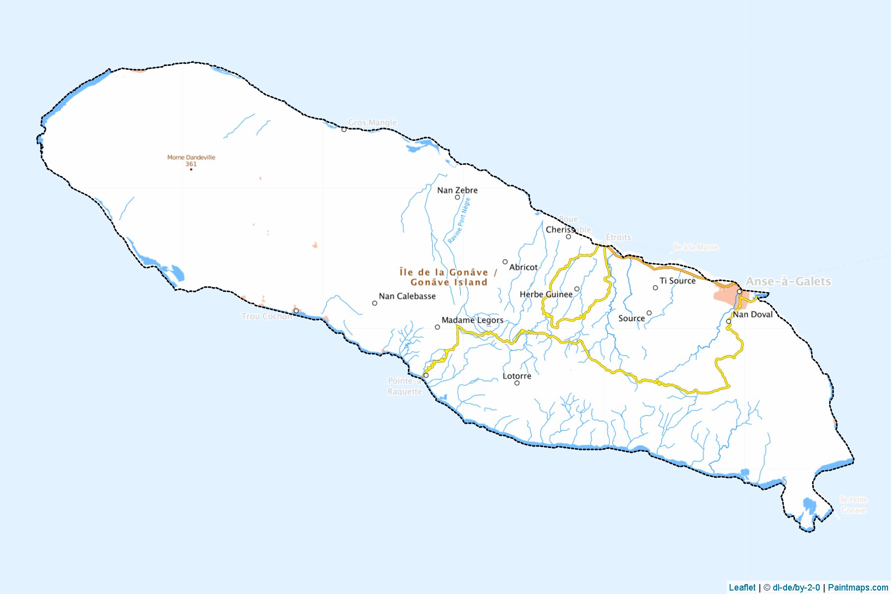 Muestras de recorte de mapas La Gonâve (Ouest)-1