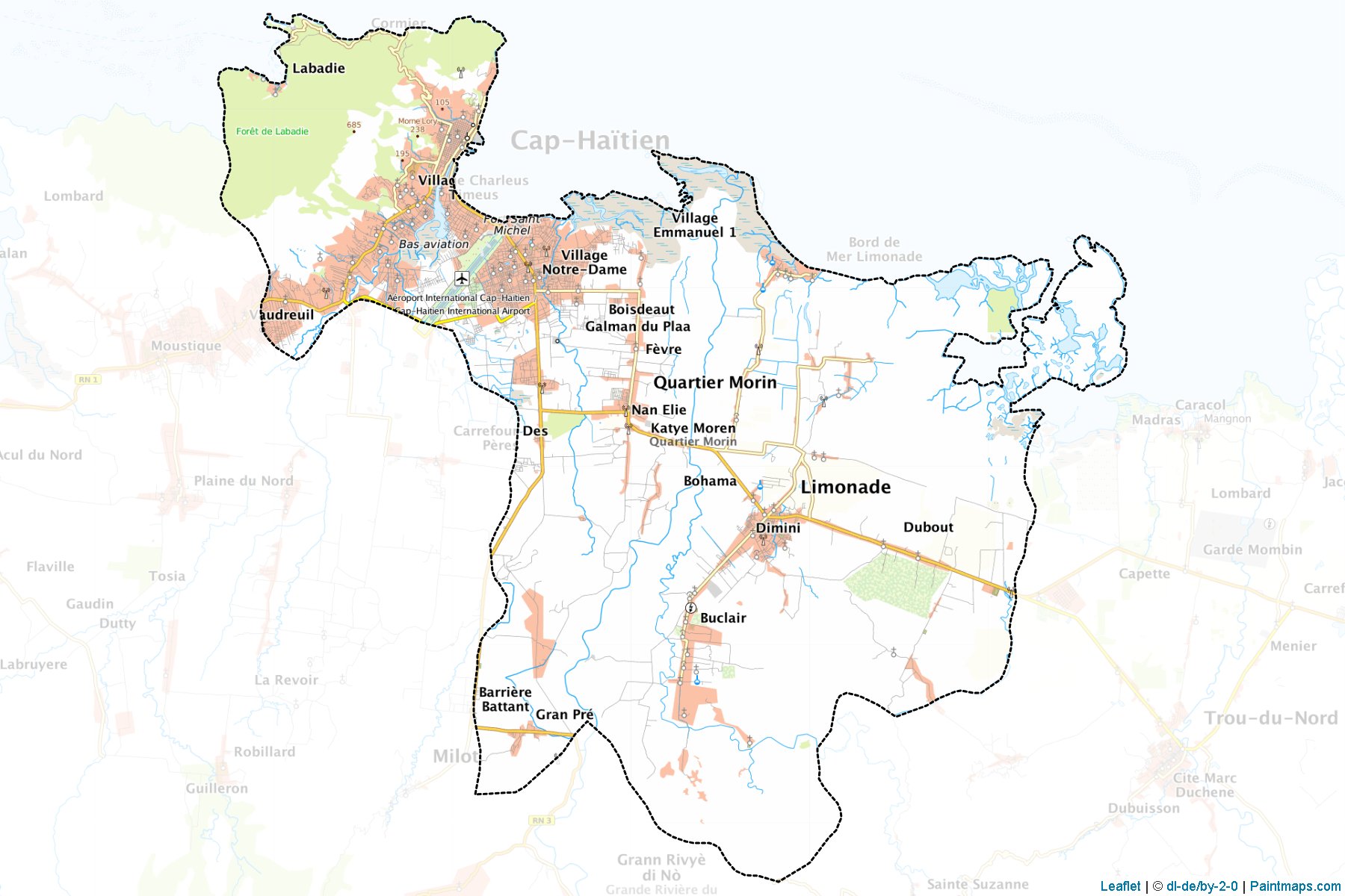 Muestras de recorte de mapas le Cap-Haïtien (Nord)-1