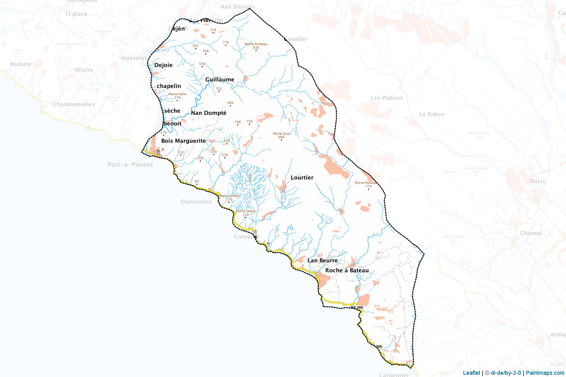 les Côteaux (Sud) Haritası Örnekleri-1