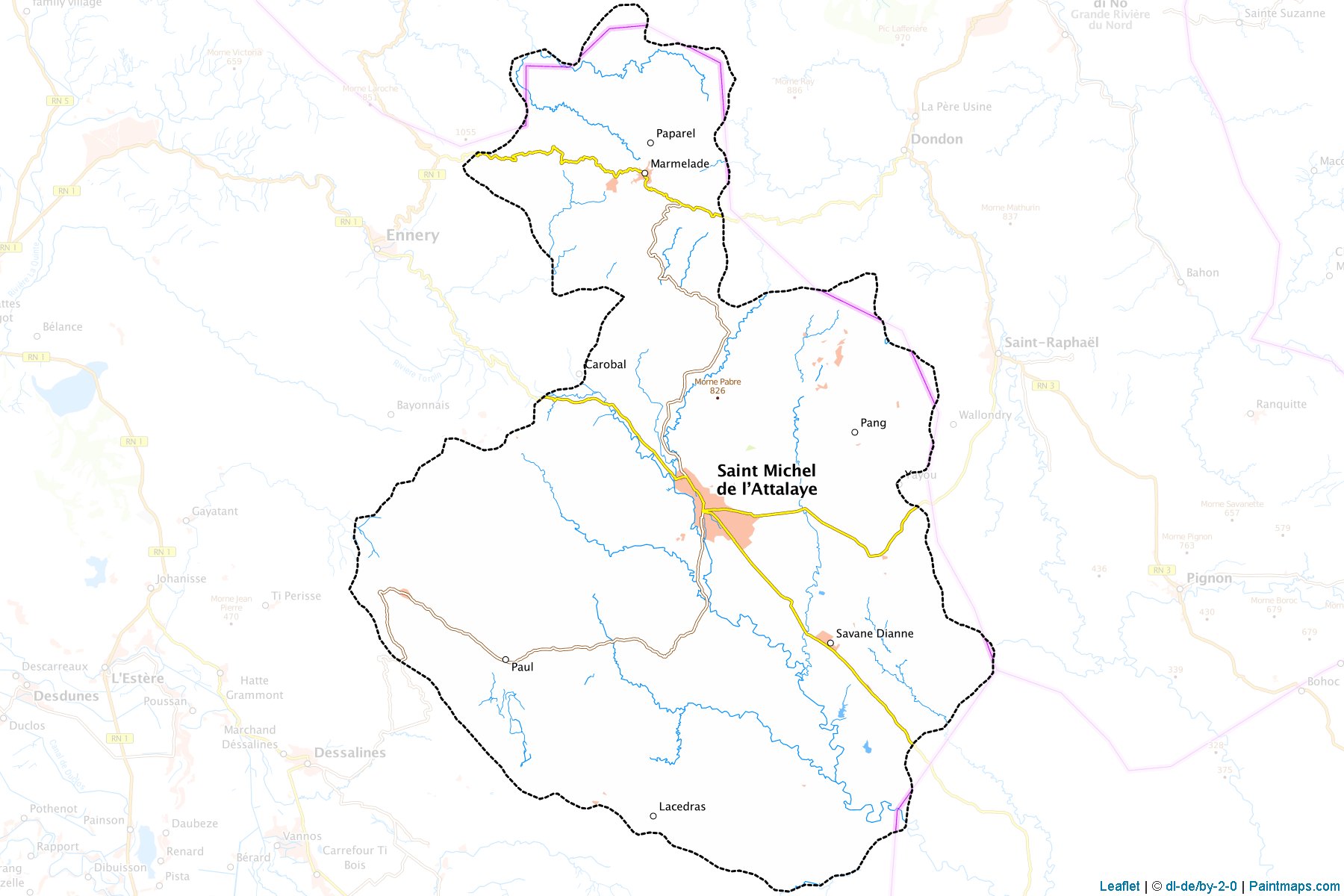 Muestras de recorte de mapas Marmelade (L'Artibonite)-1