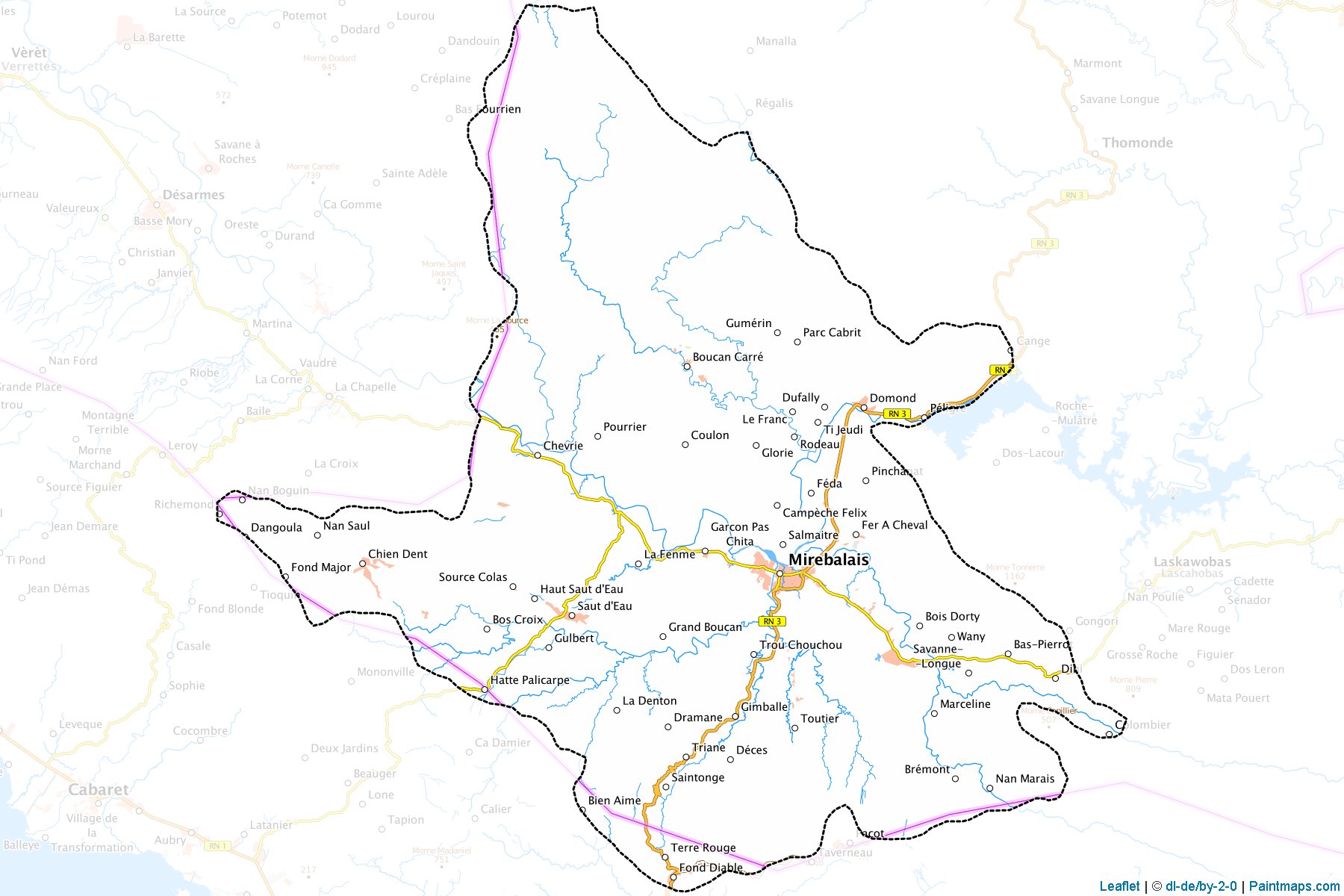 Muestras de recorte de mapas Mirebalais (Centre)-1